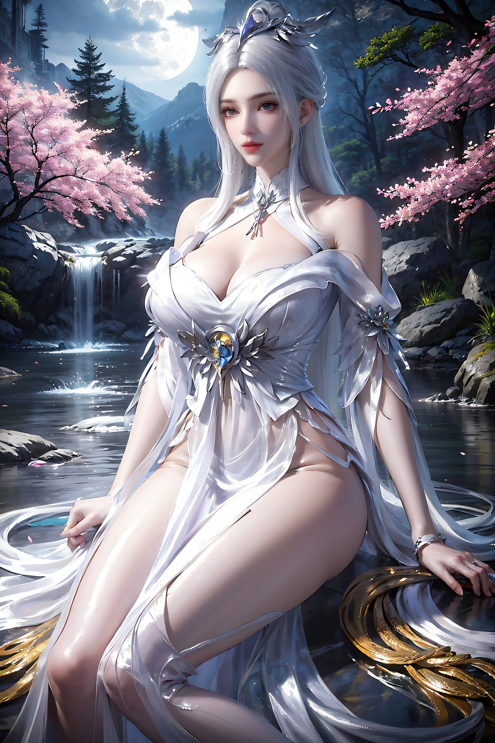 AI绘画 169 星辰变 白灵 精品美腿[18P]第1张