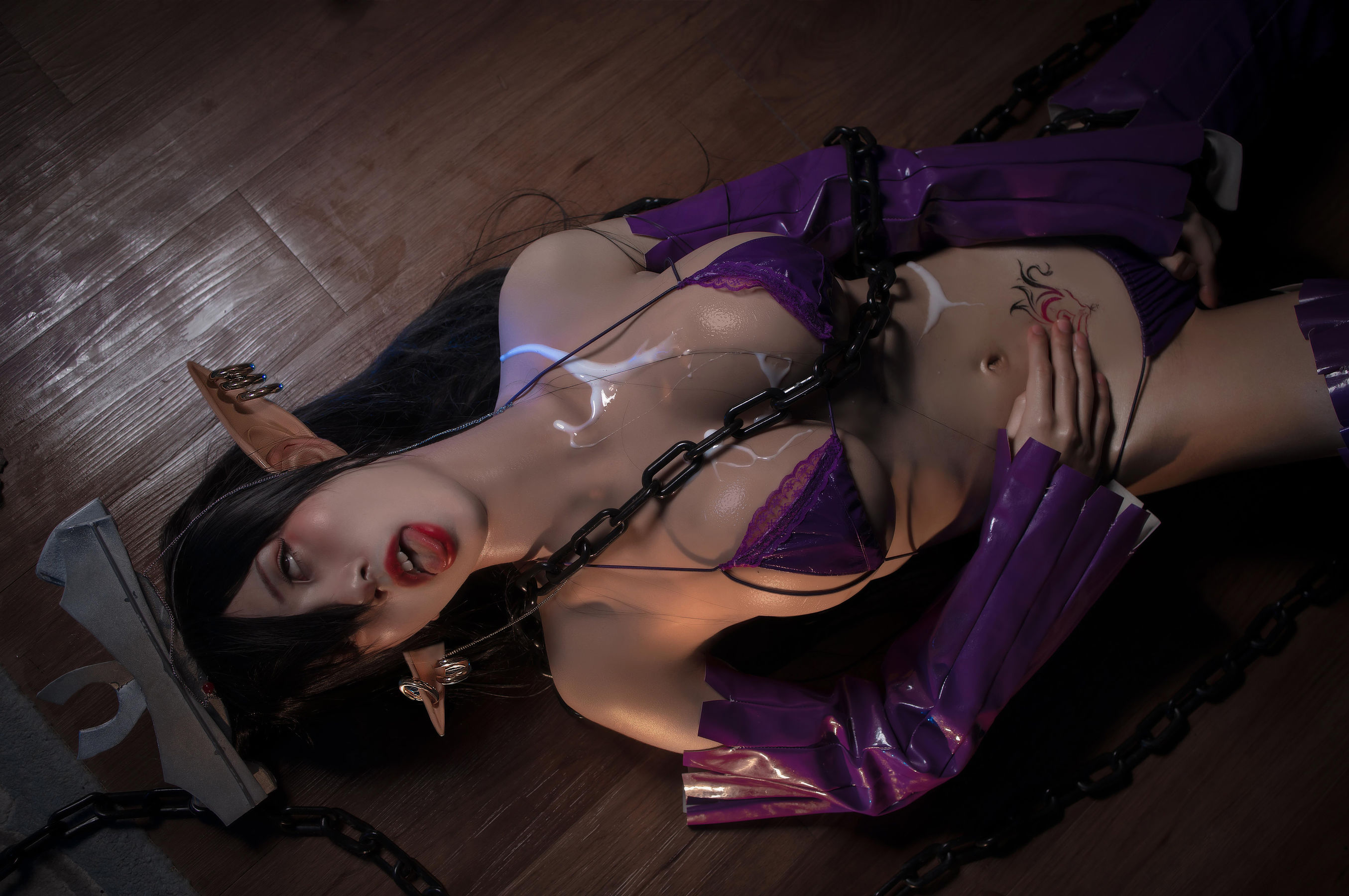 [网红COSER写真] 动漫博主桜满三时 - 黑兽奥利卡同人第12张