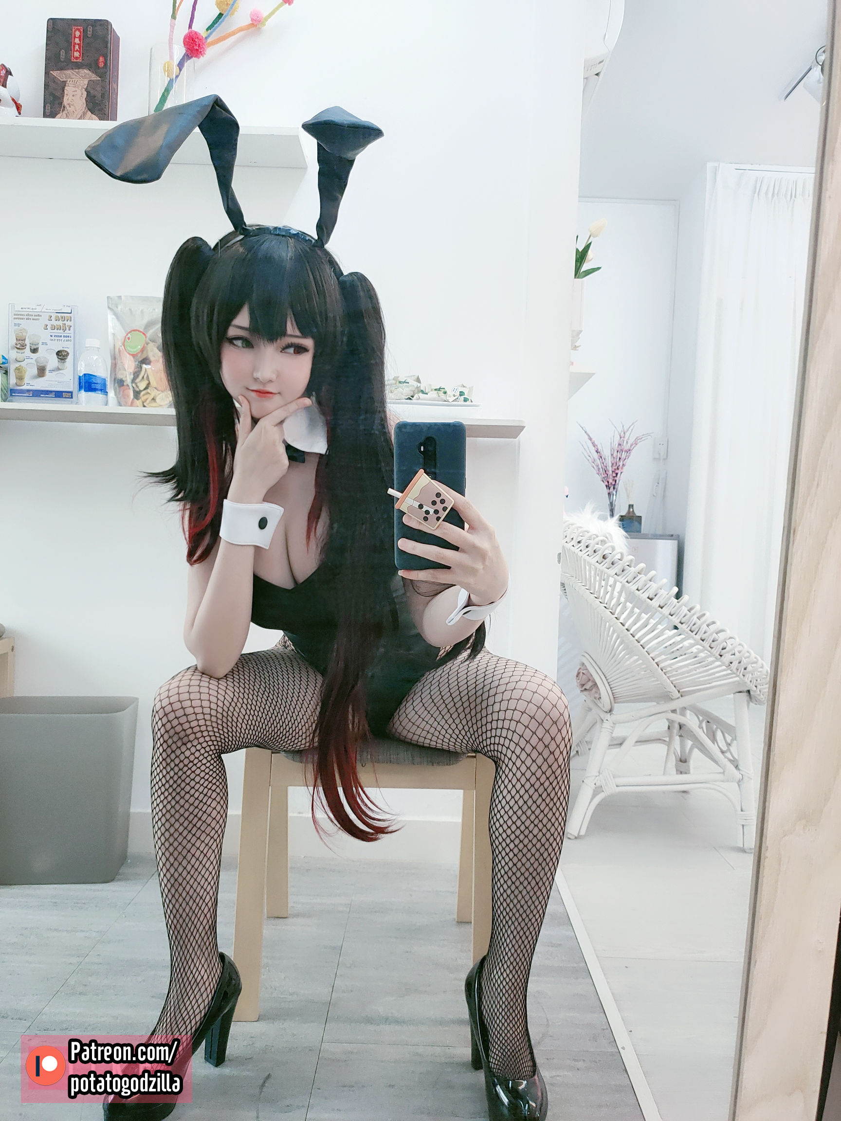 [COS福利] Coser小姐姐Potato Godzilla - Kurumi Tokisaki Bunny Girl第11张