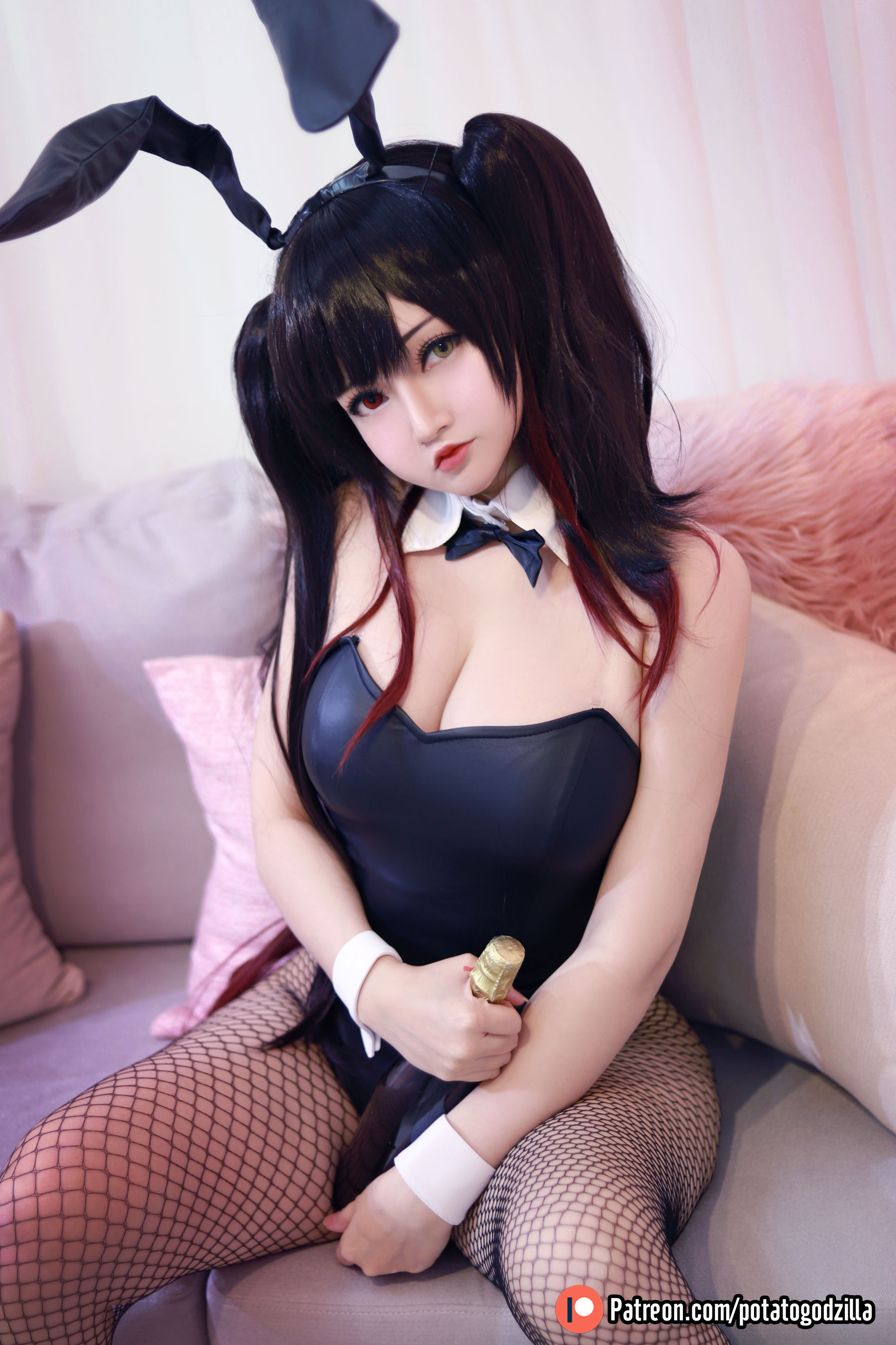 [COS福利] Coser小姐姐Potato Godzilla - Kurumi Tokisaki Bunny Girl第5张
