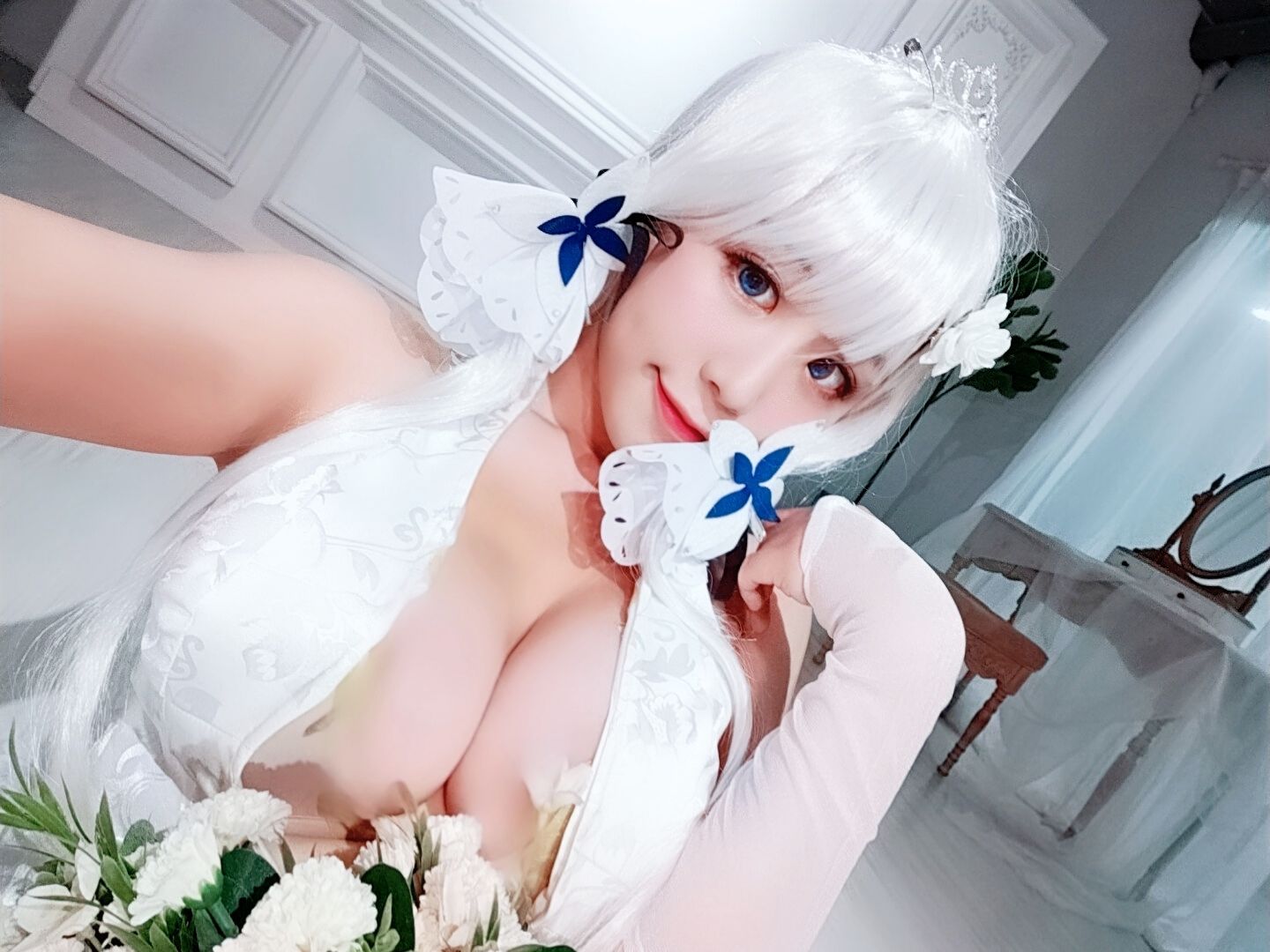 [COS福利] 动漫博主穆零Mu0 - 光辉婚纱第13张