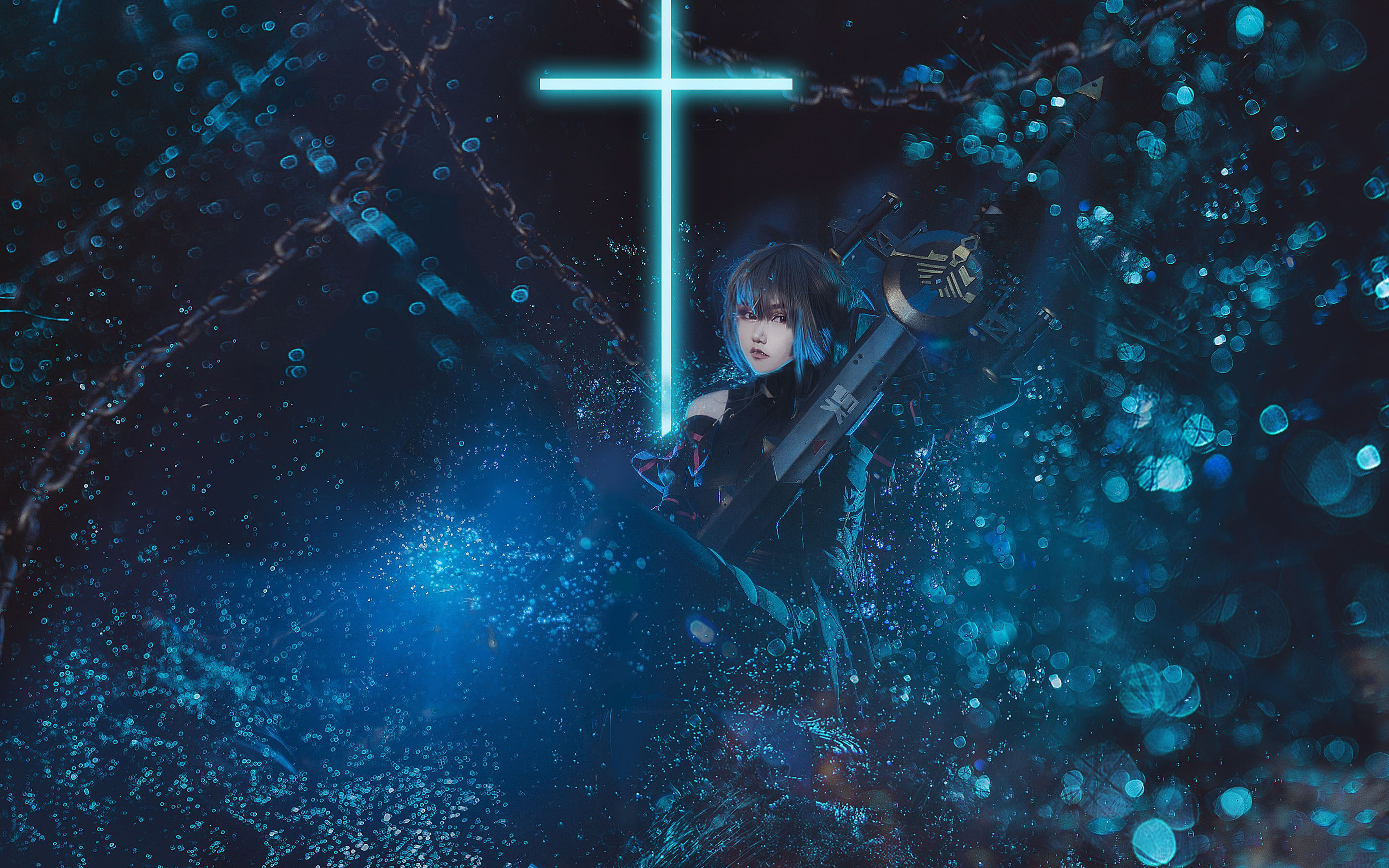 [COS福利] 微博萌妹蓝小沂KiKi - 明日方舟 幽灵鲨第1张