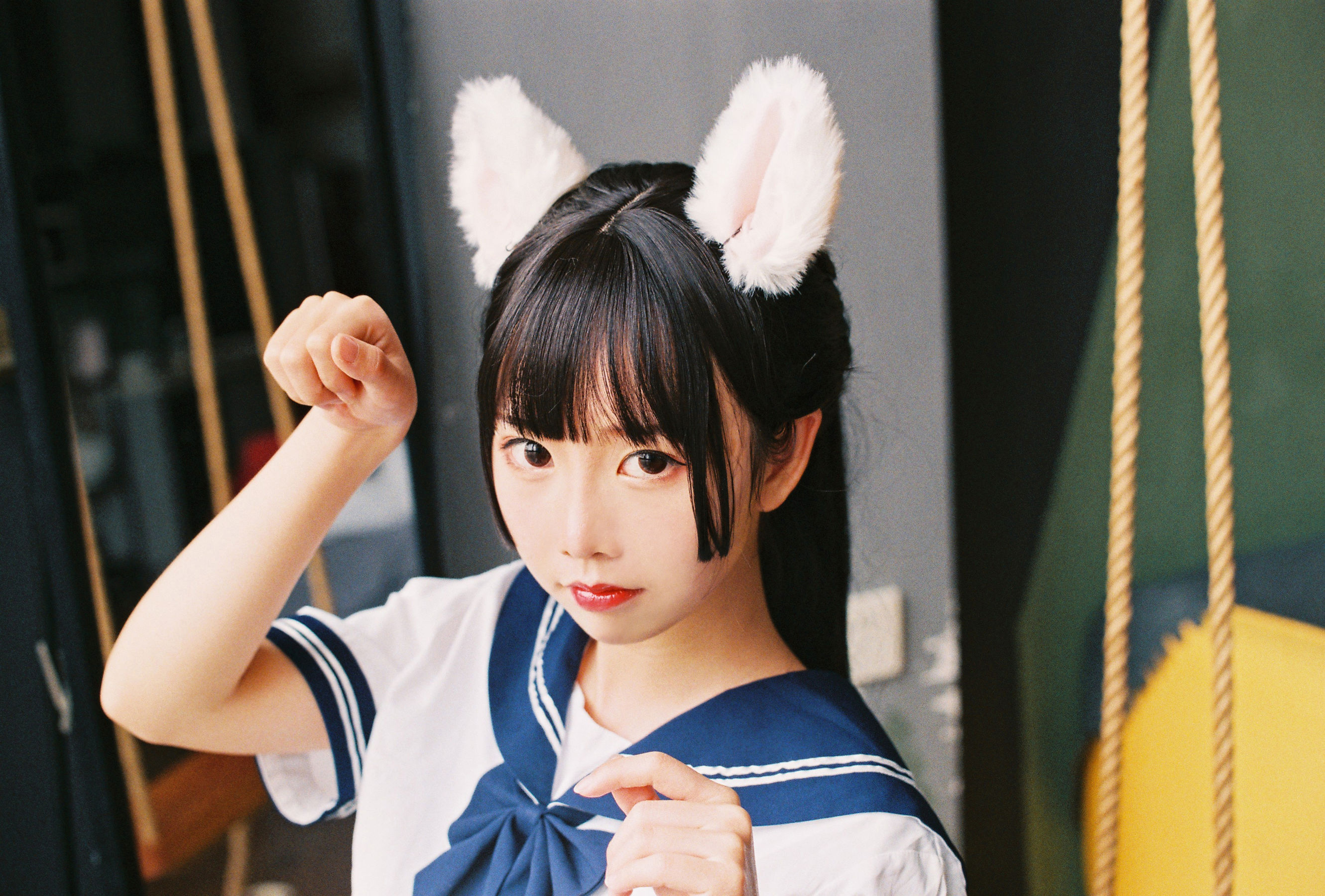 [COS福利] 可爱人气Coser面饼仙儿 - 水手服 死库水第12张