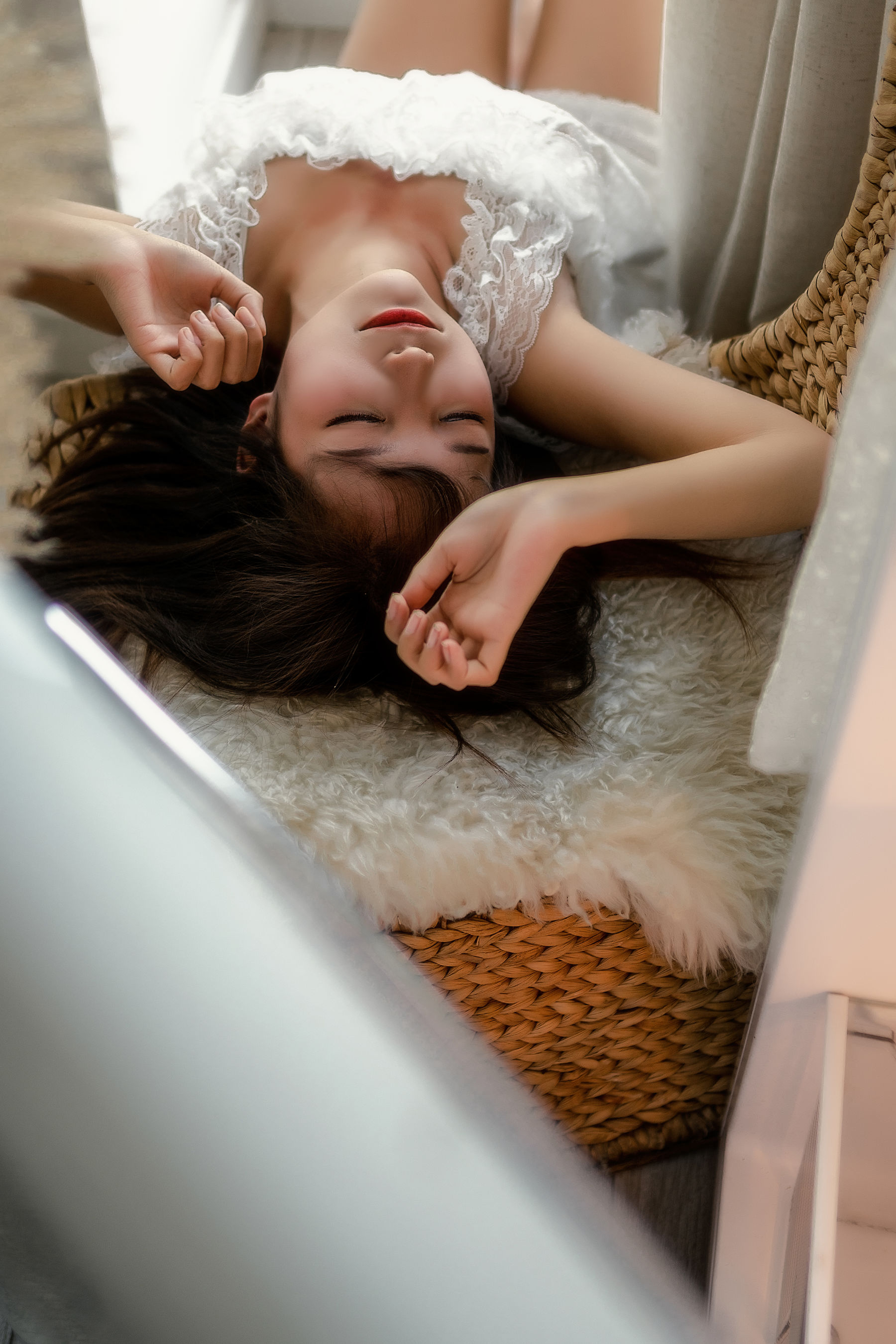 [COS福利] 动漫博主蠢沫沫 - 大象 白睡衣第7张