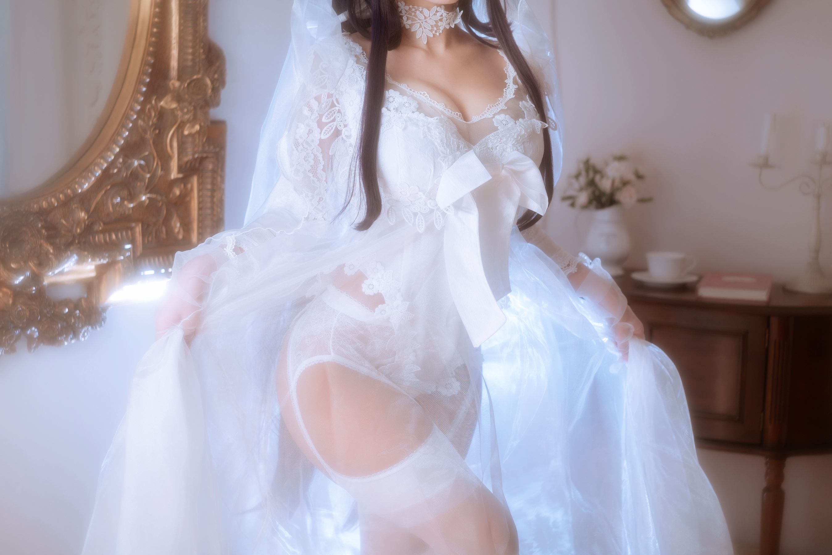 [福利COS] 白嫩美少女鬼畜瑶 - 婚纱第9张