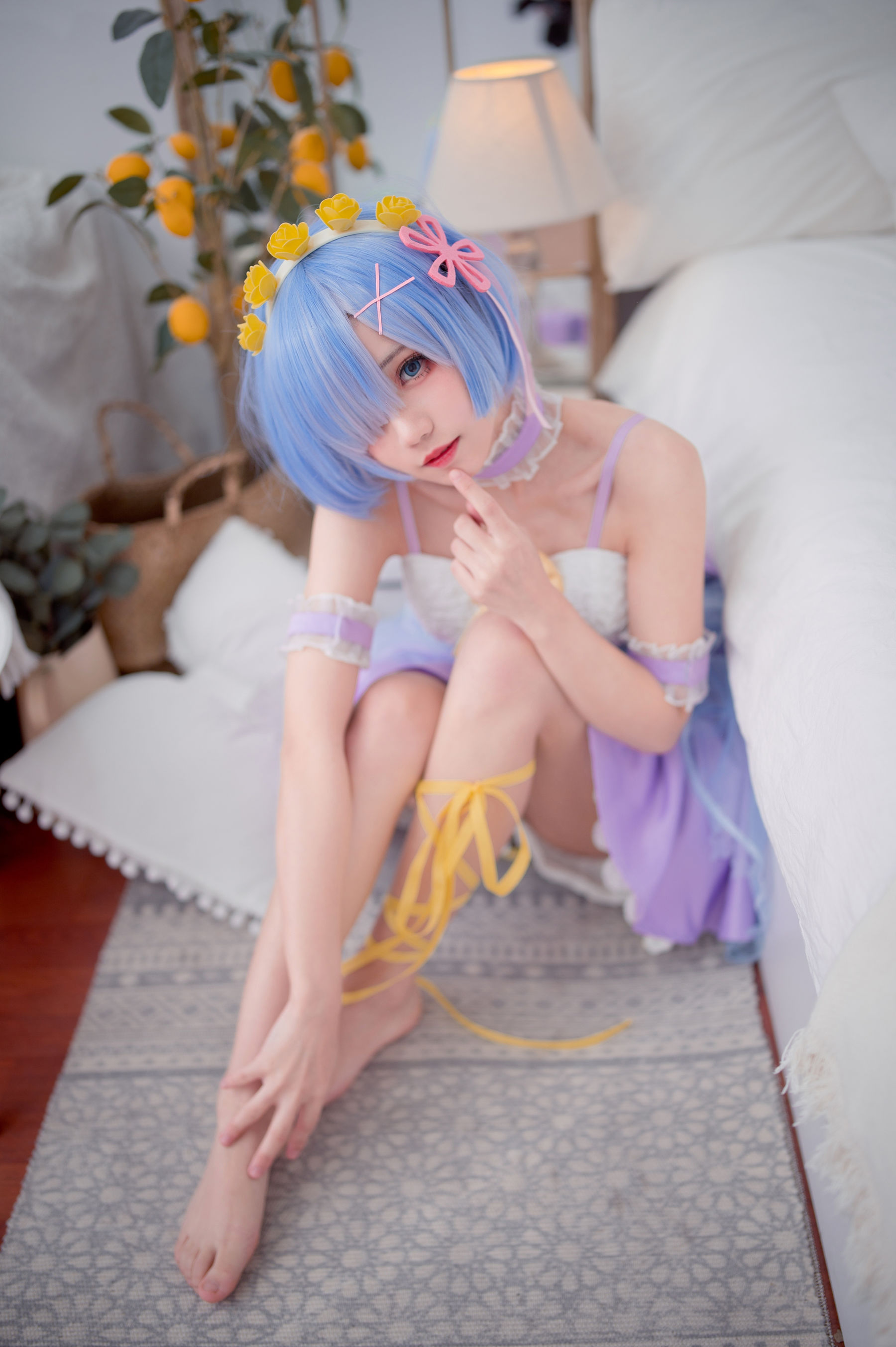 [福利COS] 花柒Hana - 天使蕾姆第3张