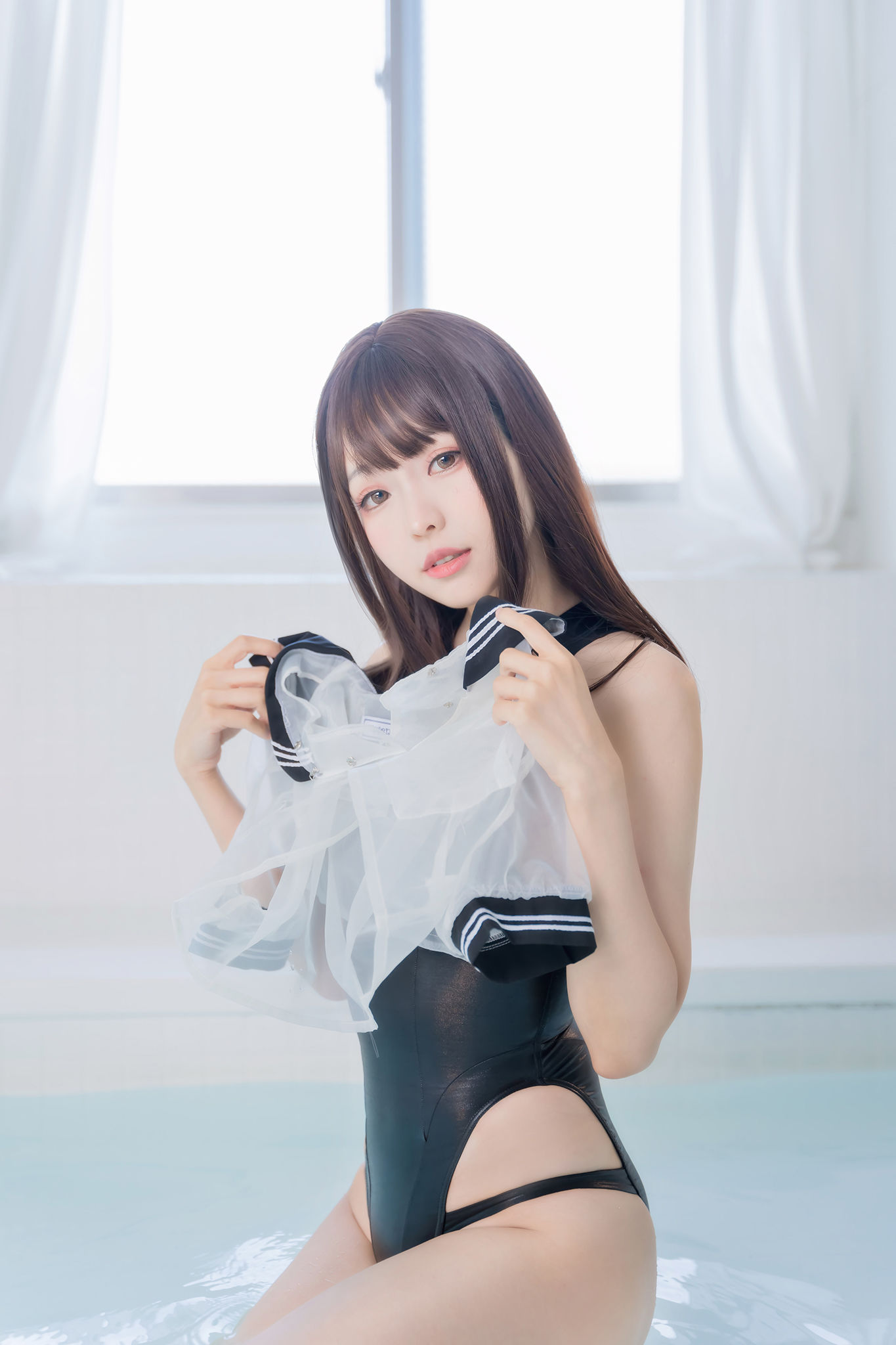 [福利COS] Ely_eee(ElyEE子) - Racing Swimsuit 競泳水手服第19张