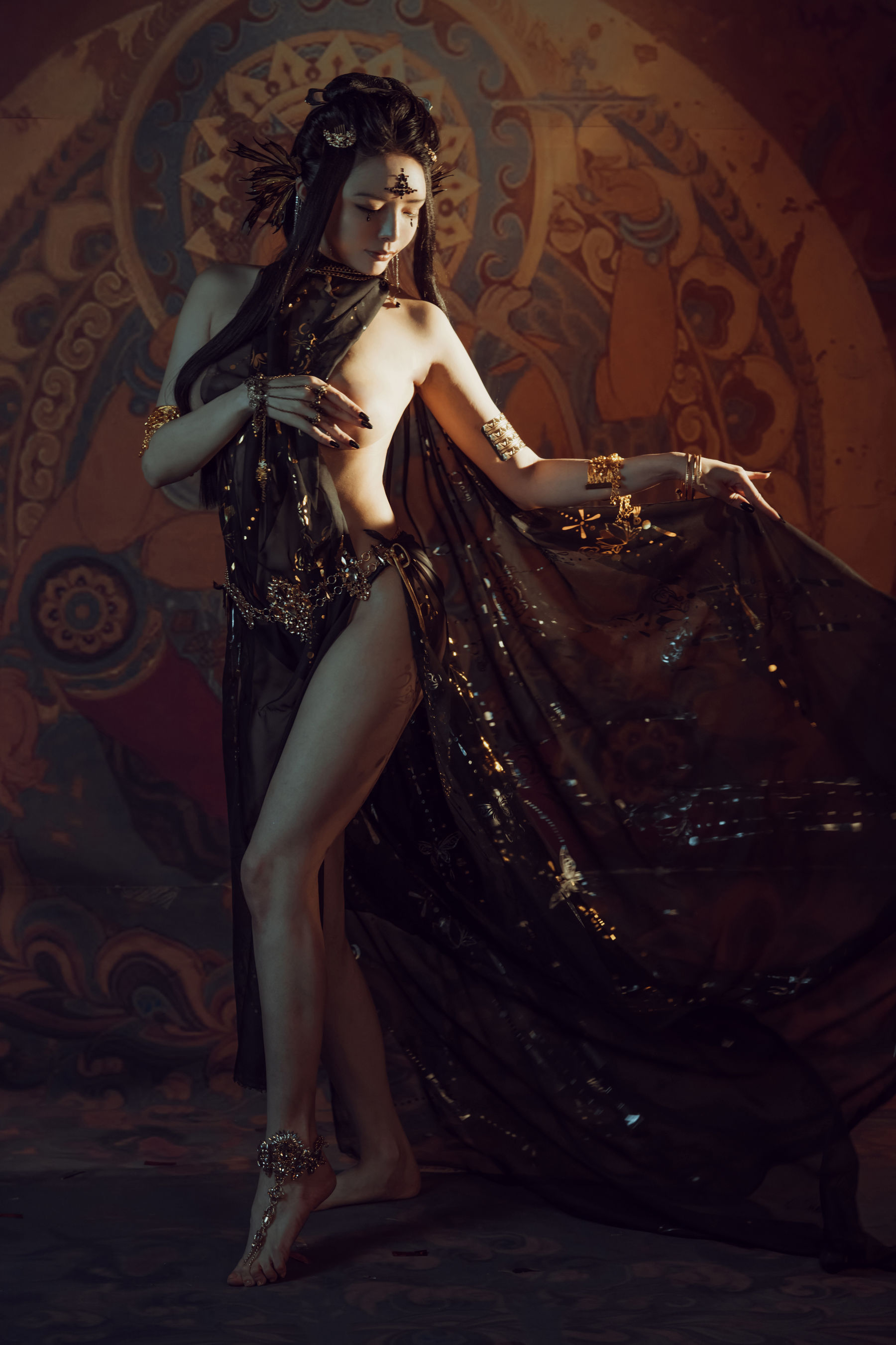 [网红COS] 秋和柯基(夏小秋秋秋) - 黑敦煌第3张