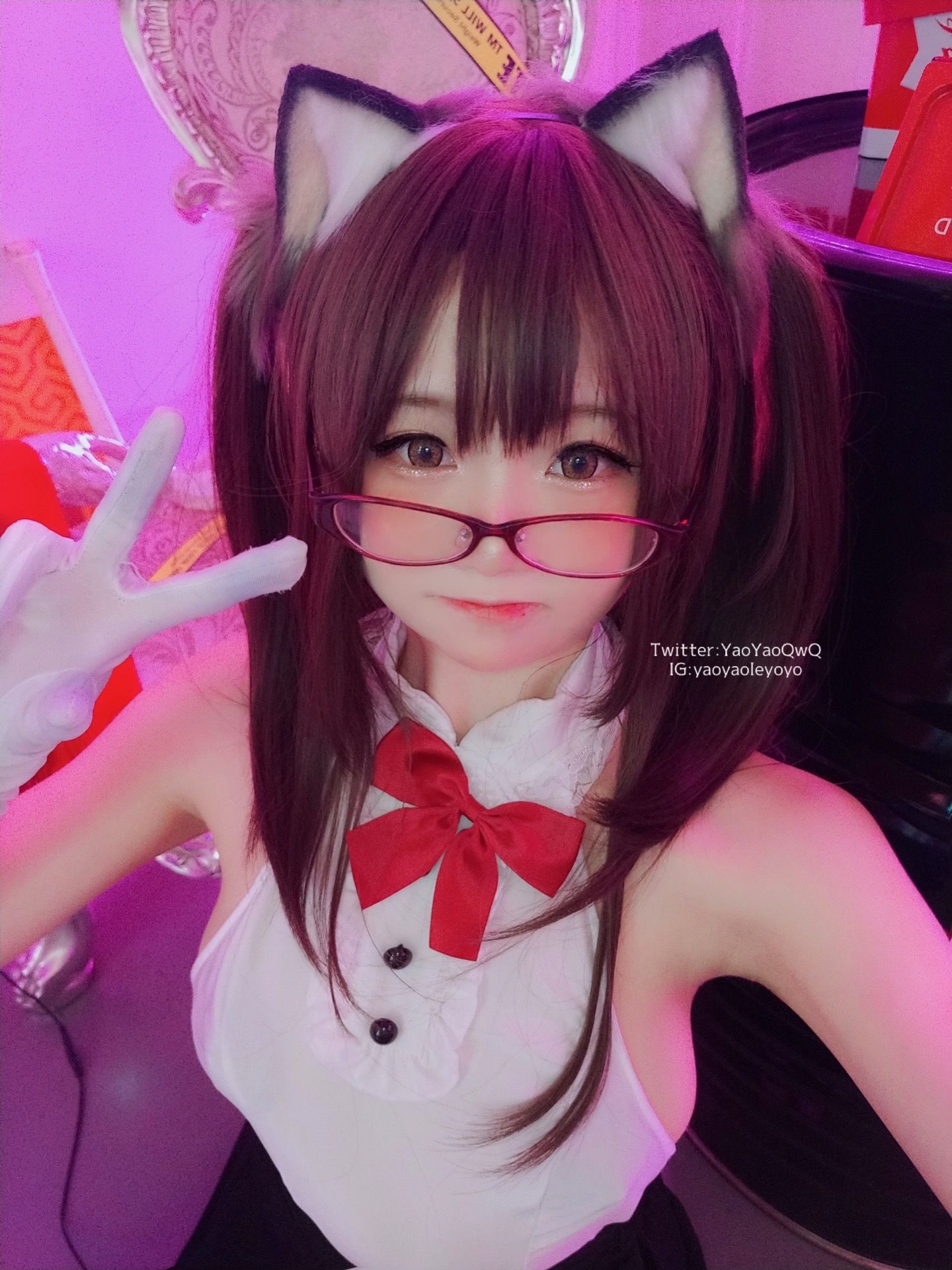 [网红COS] 萌妹子Coser摇摇乐yoyo - 黑色紧身衣第23张