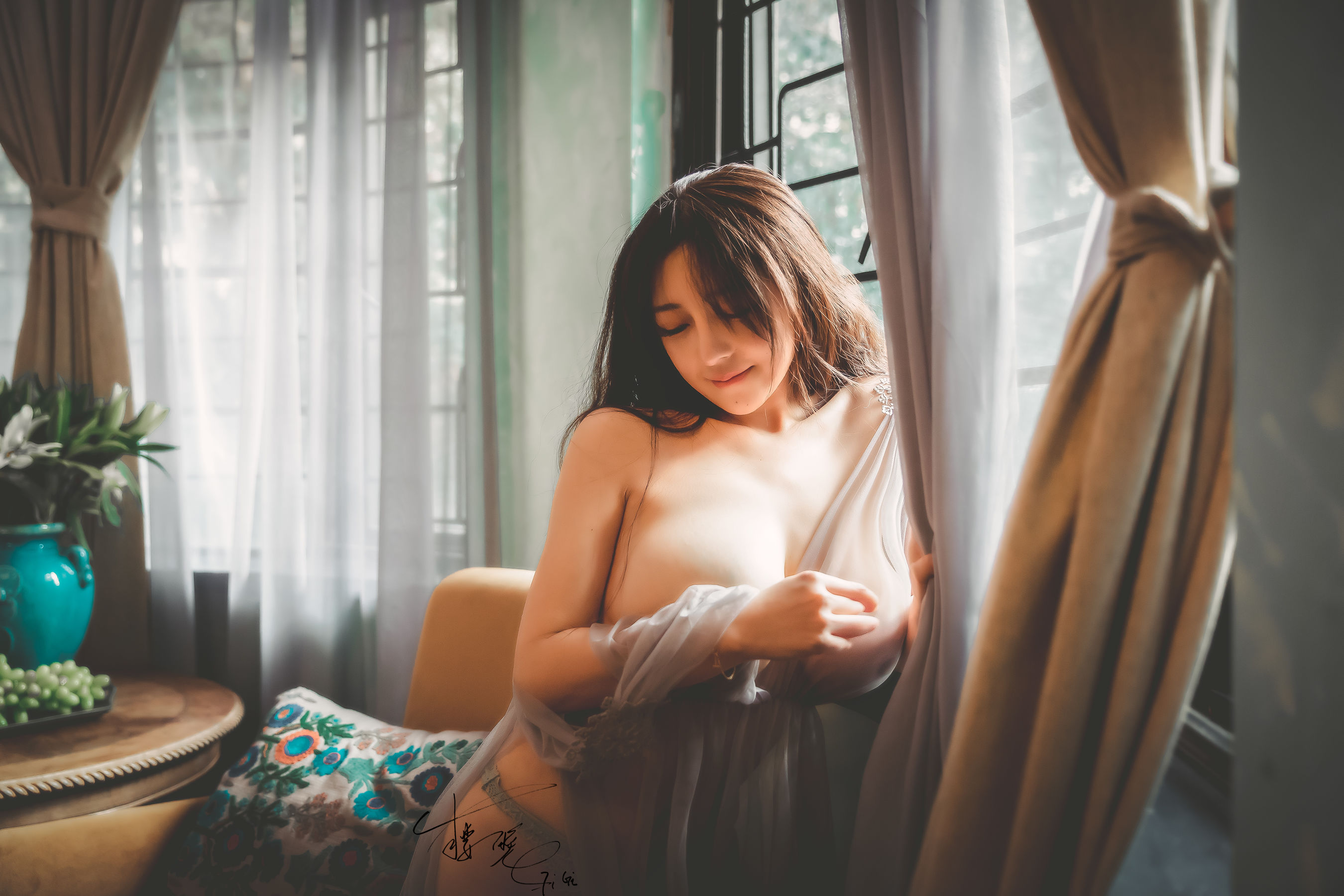 [网红COS] 网络红人樱晚gigi - 薄纱第4张