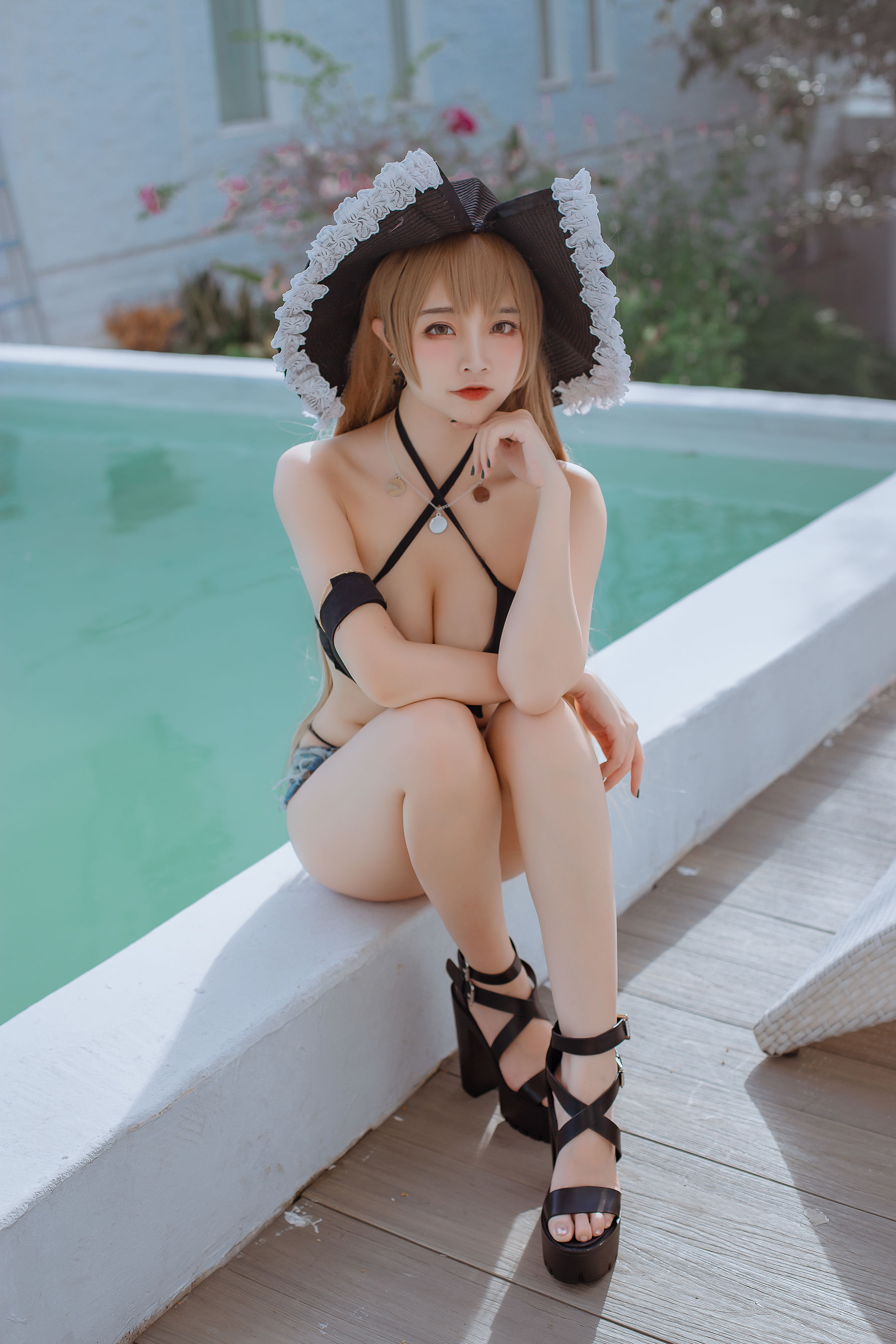 [福利COS] 人气Coser二佐Nisa - 碧蓝 让巴尔泳装第4张