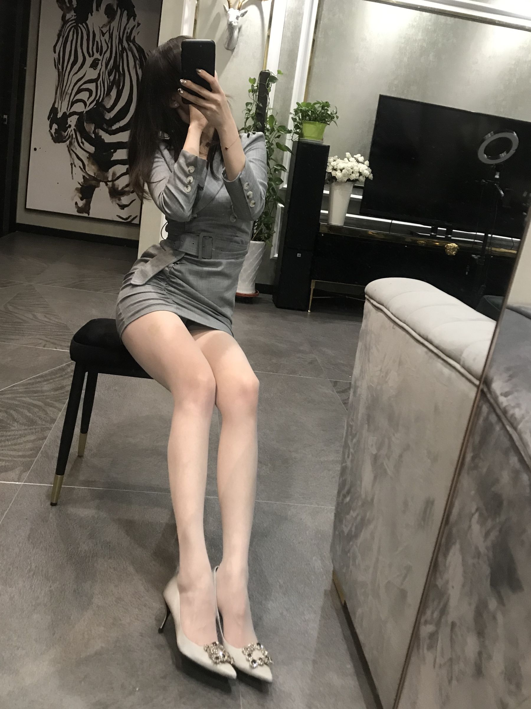 [福利COS] 丝足博主麋鹿_Monroe 2020.04.20 红高黑丝第34张