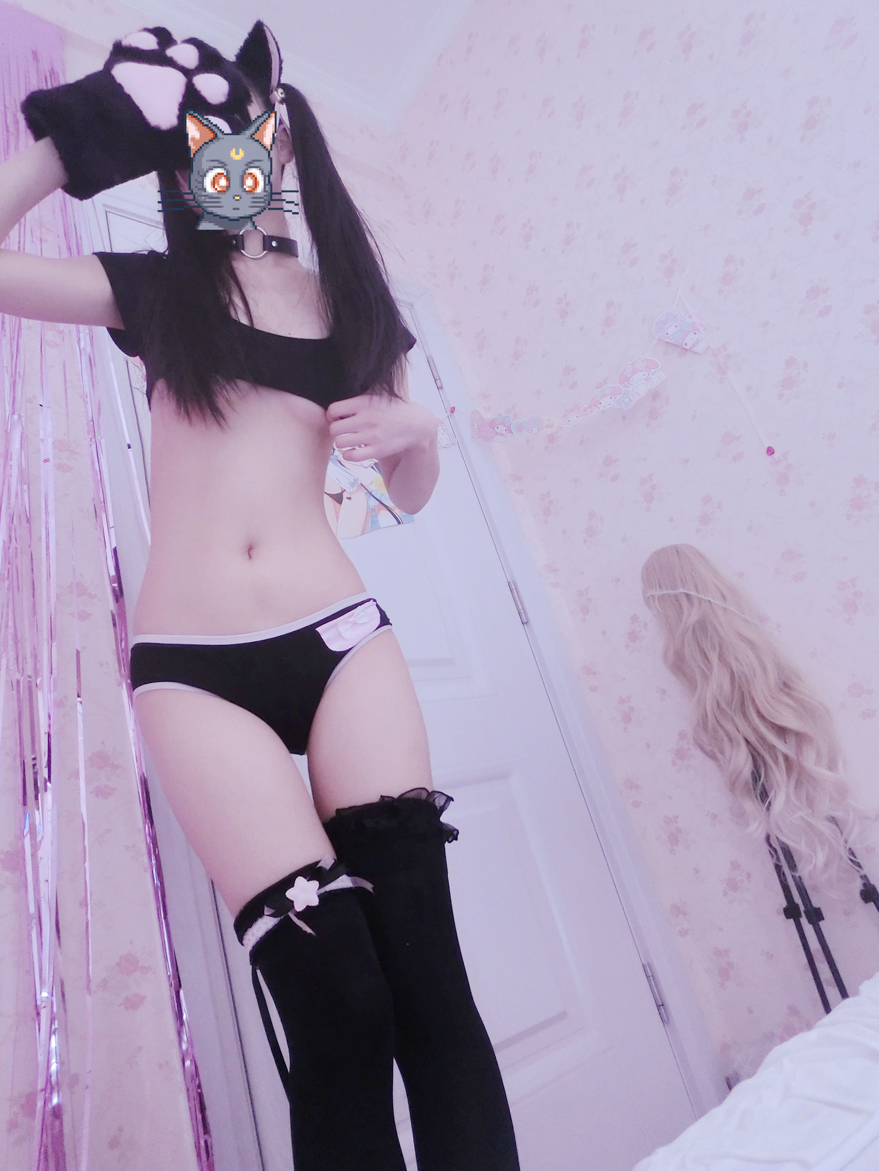 [福利COS] 双马尾少女赛高酱作品 - 黑色猫系第2张