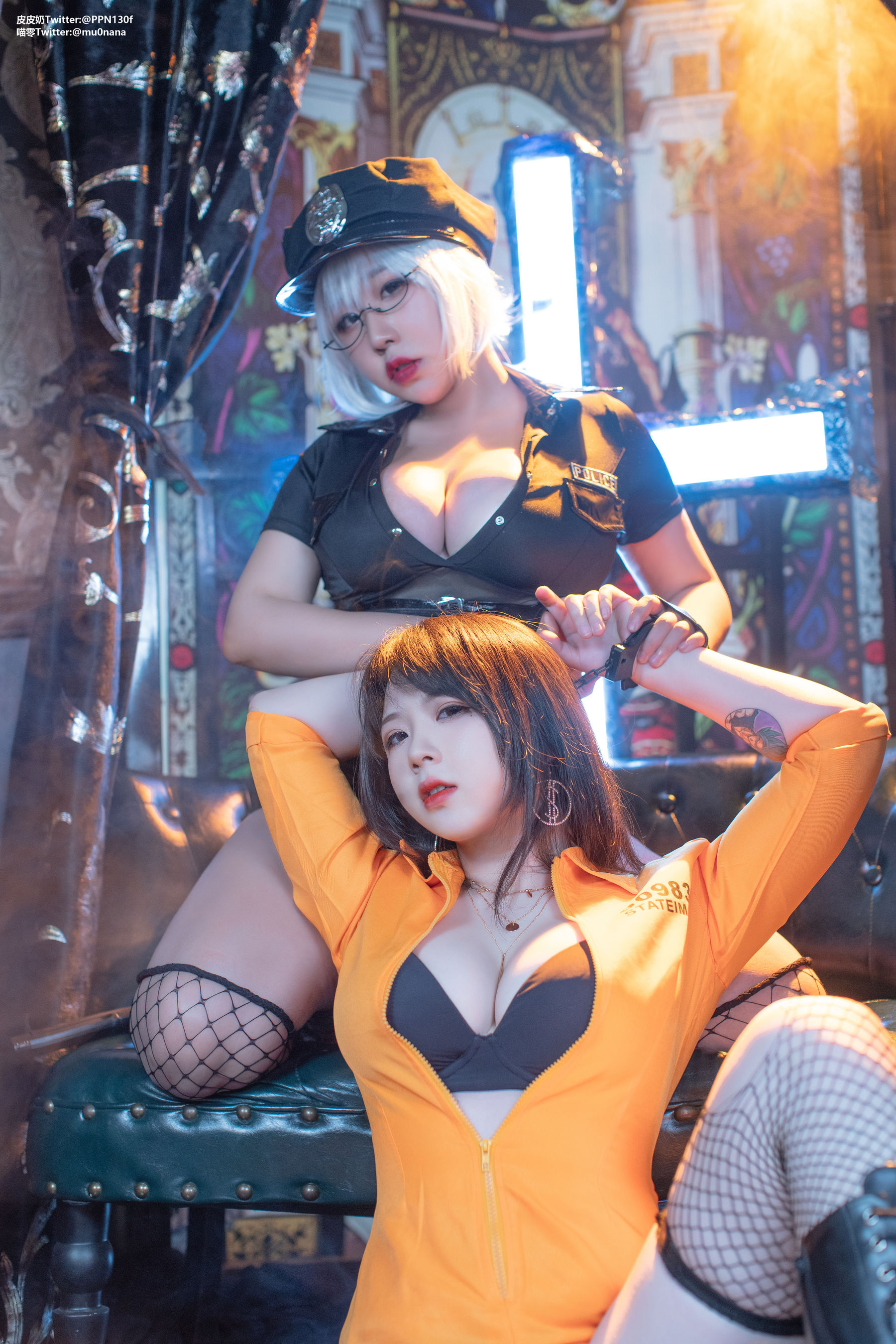 [福利COS] 皮皮奶可可爱了啦&amp;amp;喵零 - 匪警第10张