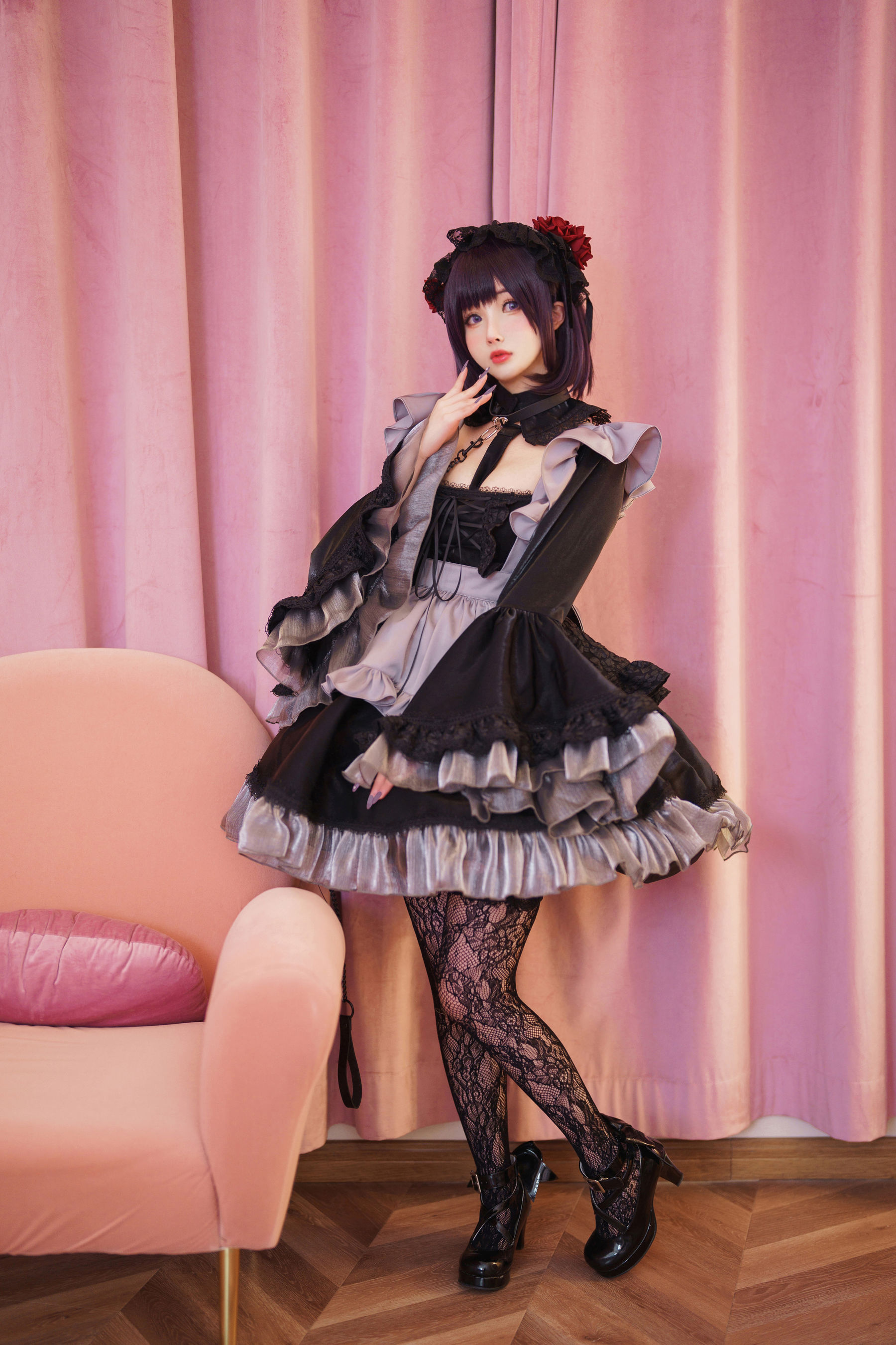 [福利COS] COS福利rioko凉凉子(肉扣热热子) - 黑江雫 耻辱俱乐部 小雫第3张