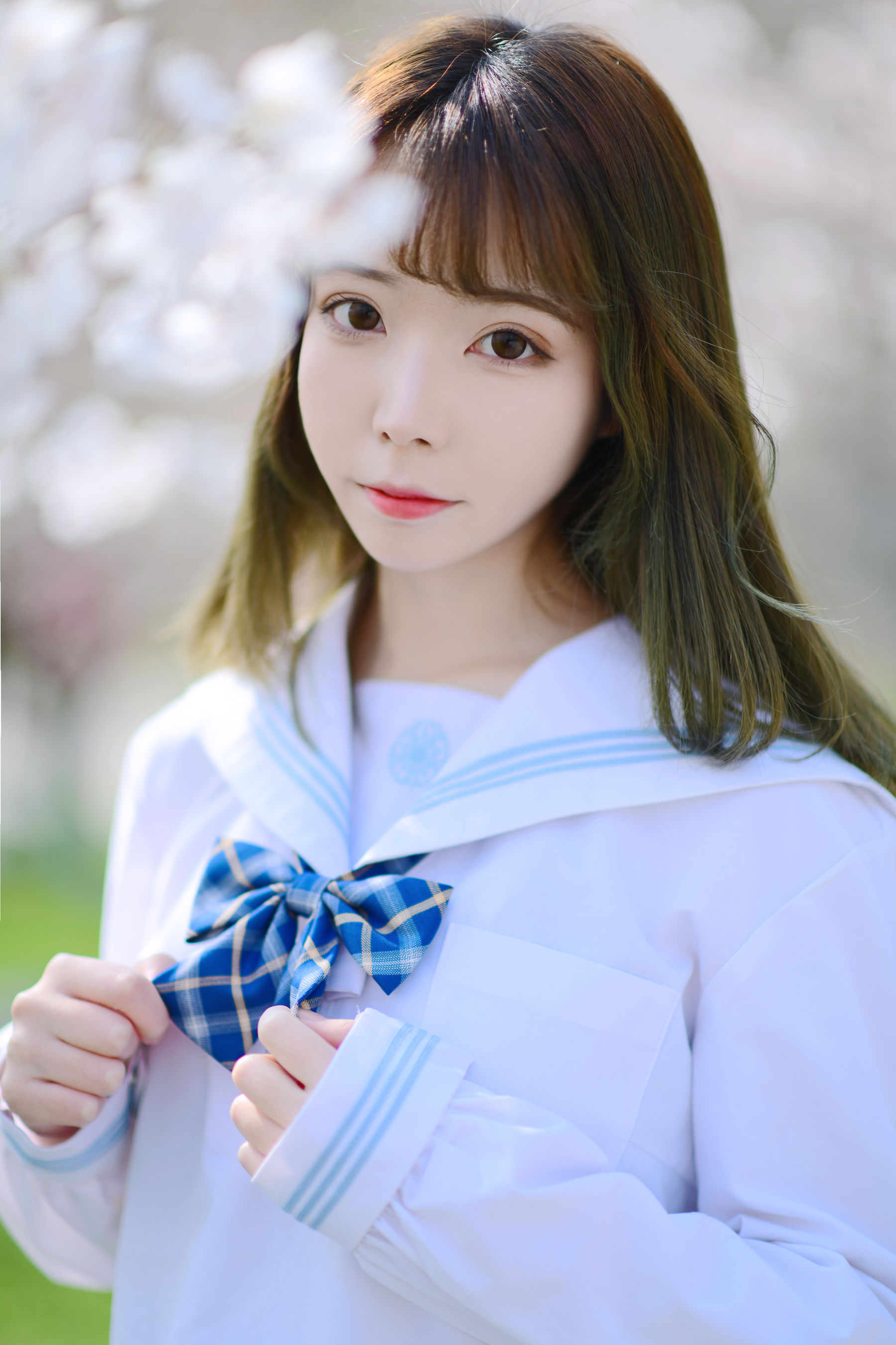 [福利COS] 可爱妹子Fushii_海堂 - 樱花树下第7张