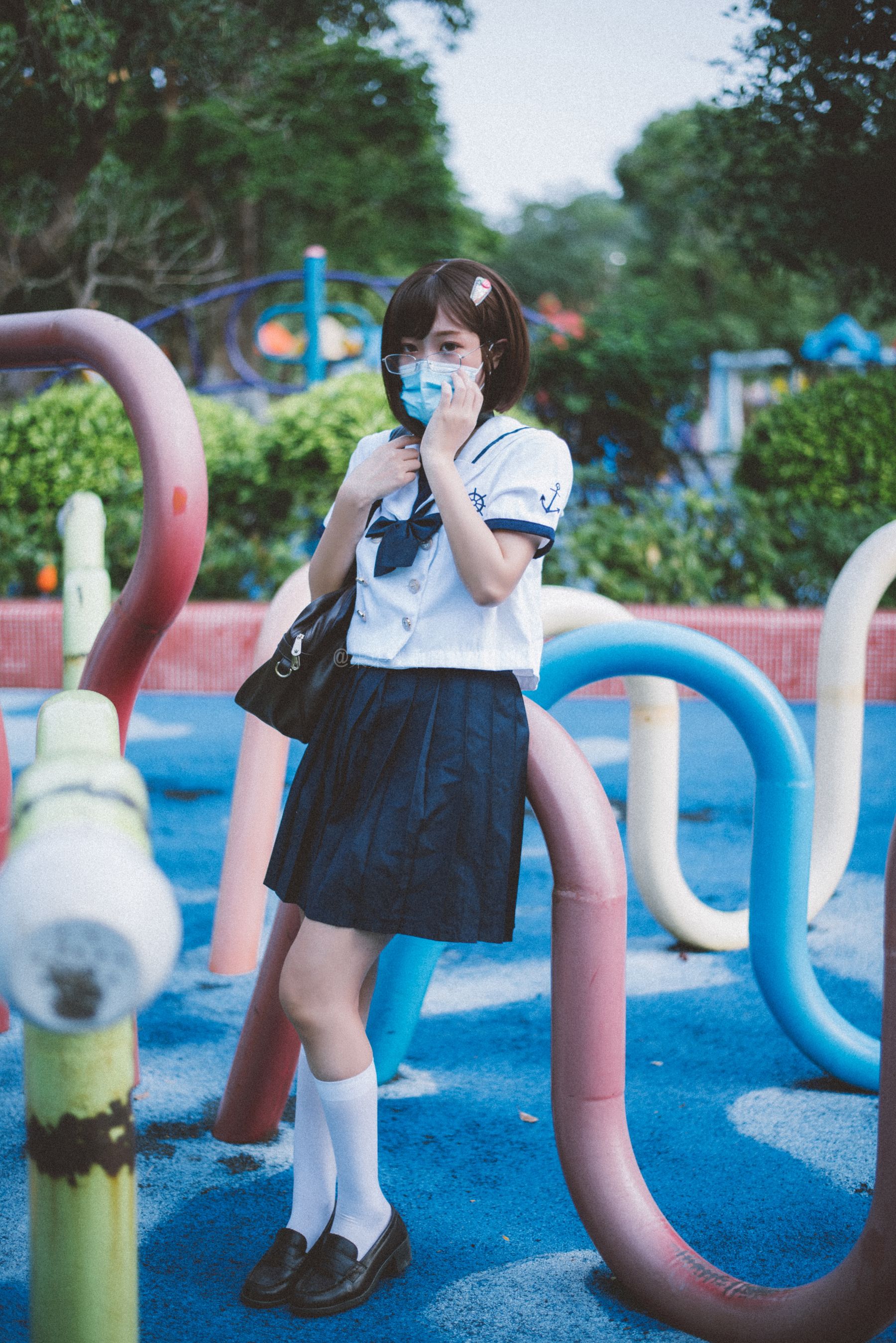 [福利COS] 动漫博主柒柒要乖哦 - 乐园JK第1张