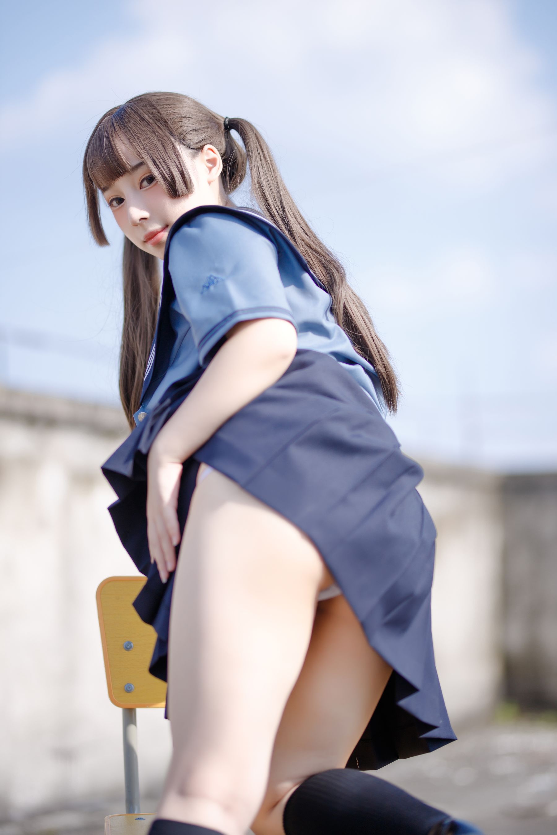 [福利COS] 胡桃猫Kurumineko - 天台的爱之告白第24张