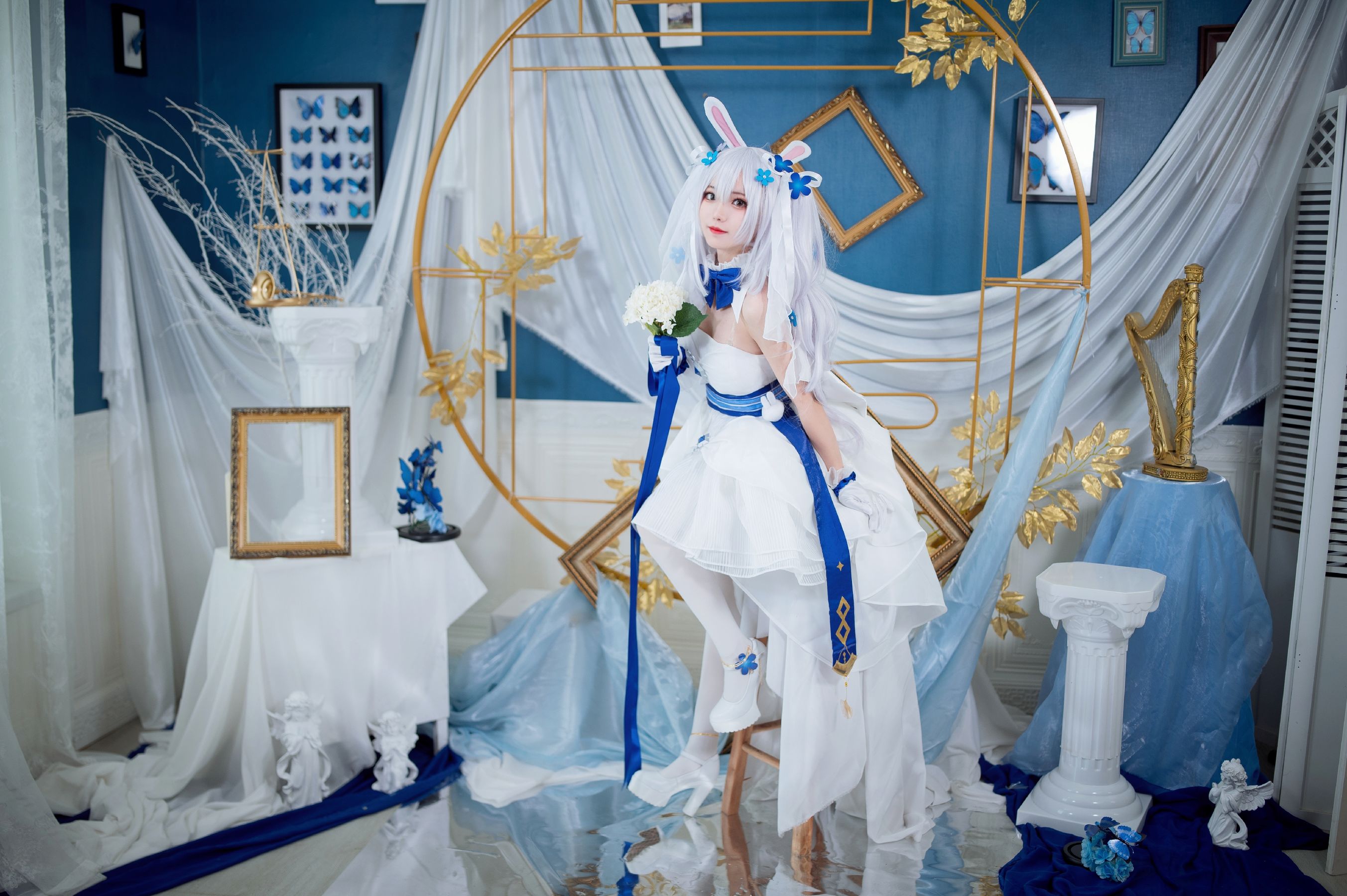[福利COS] 花柒Hana - 拉菲花嫁第4张