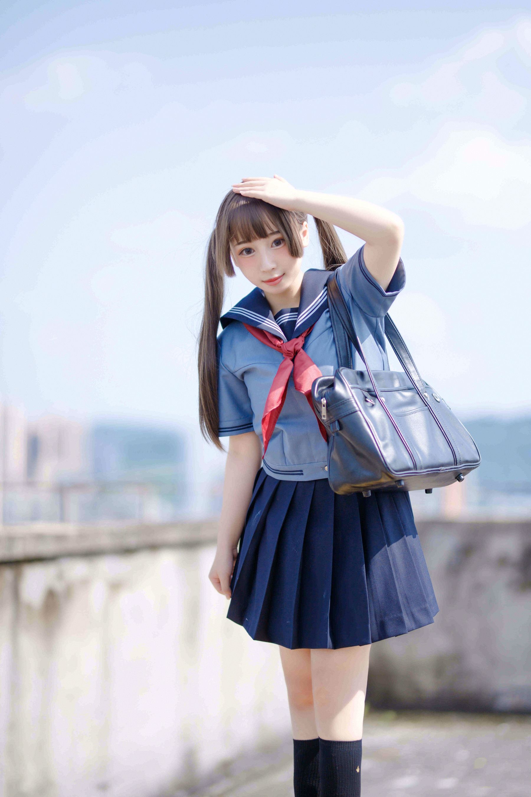 [福利COS] 胡桃猫Kurumineko - 天台的爱之告白第1张