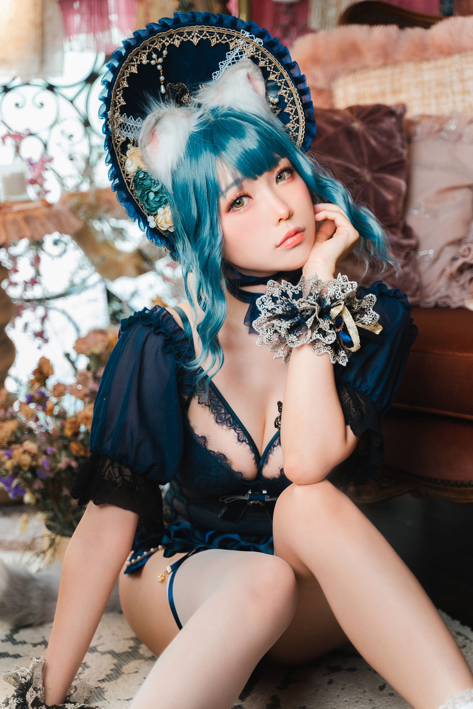[福利COS] Ely_eee(ElyEE子) - Scottish Fold Cat Doll 摺耳貓少女人形第15张