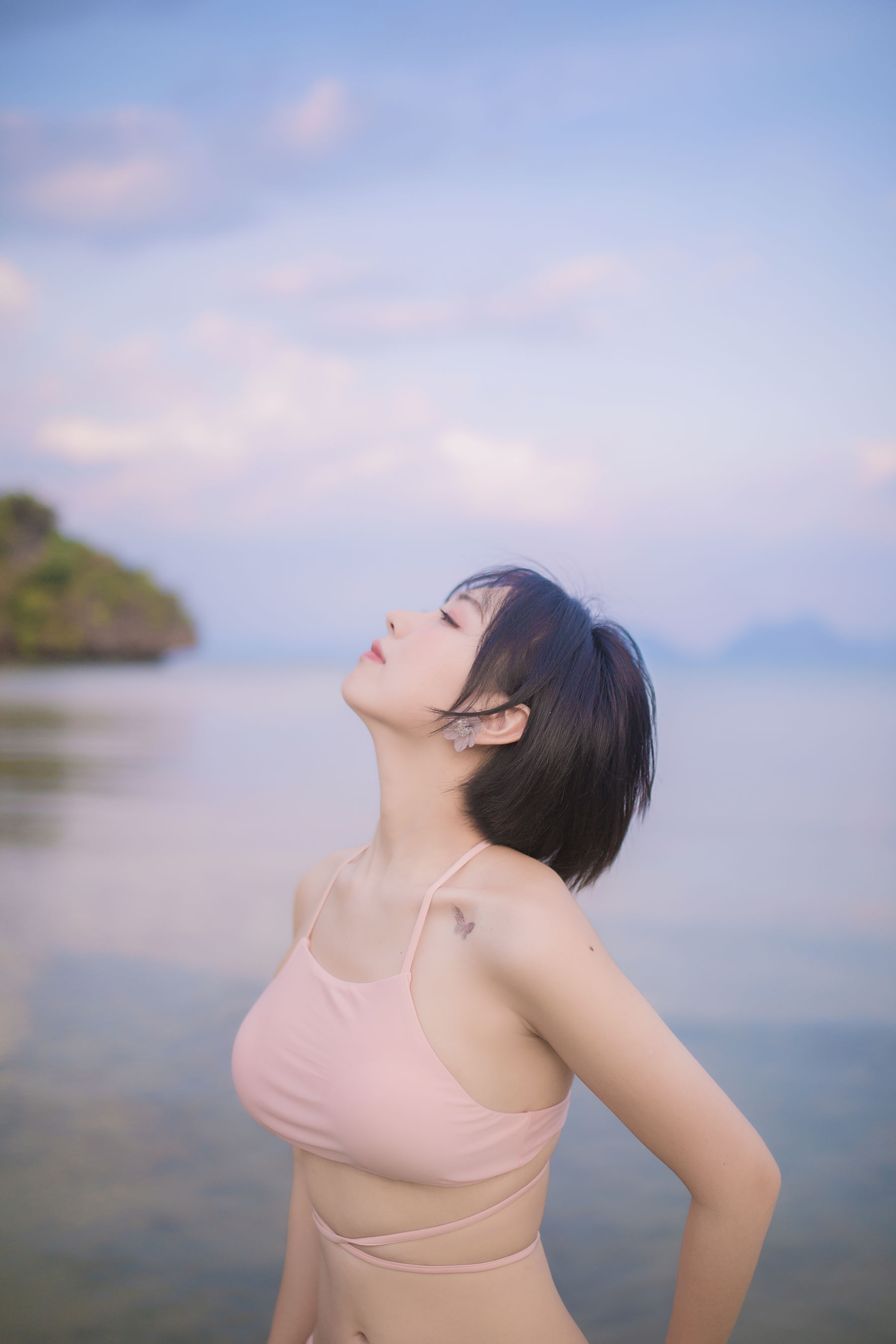 [福利COS] 次元少女念雪ww - 粉色泳衣第6张