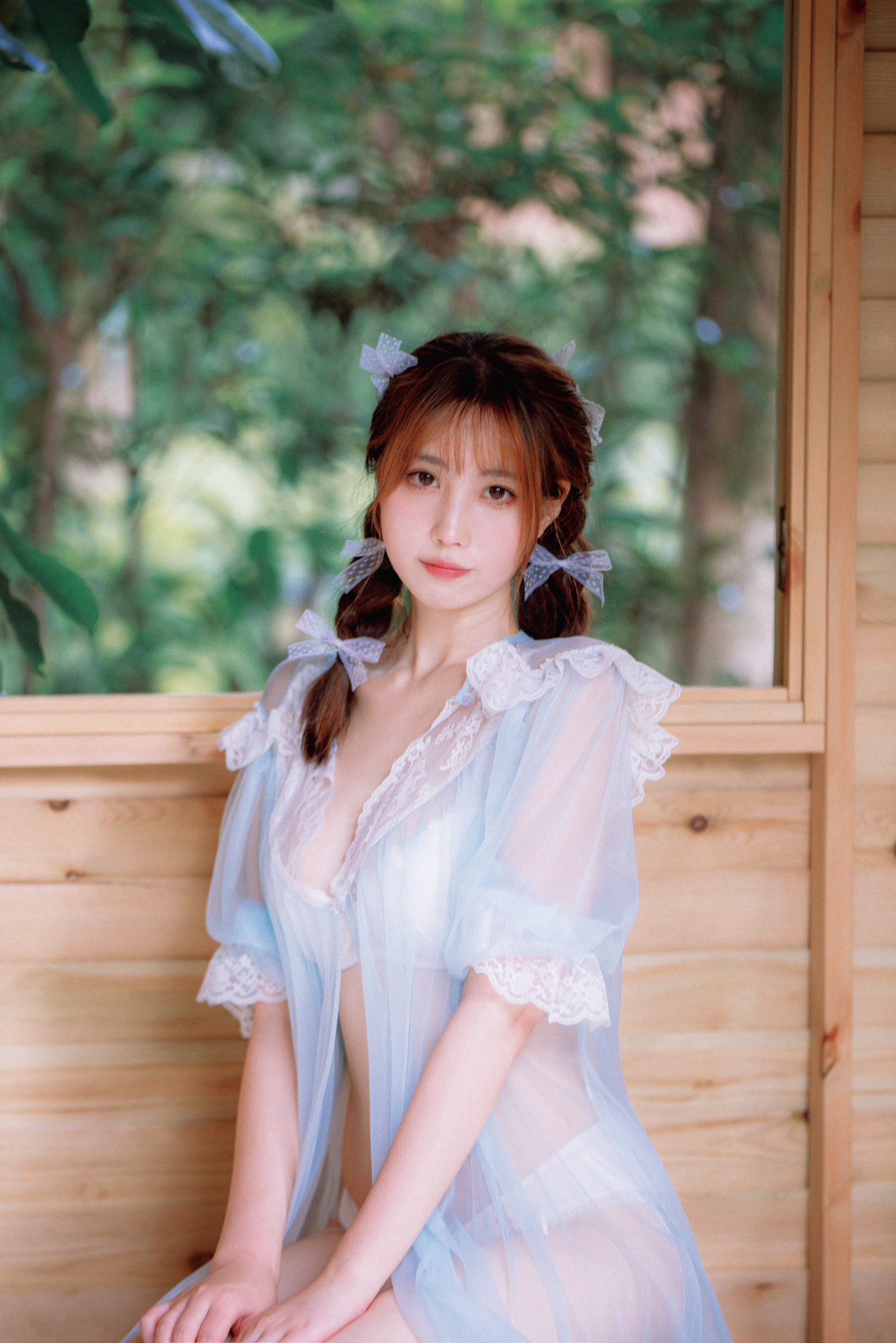 [福利COS] 次元少女念雪ww - 蓝纱衣第12张