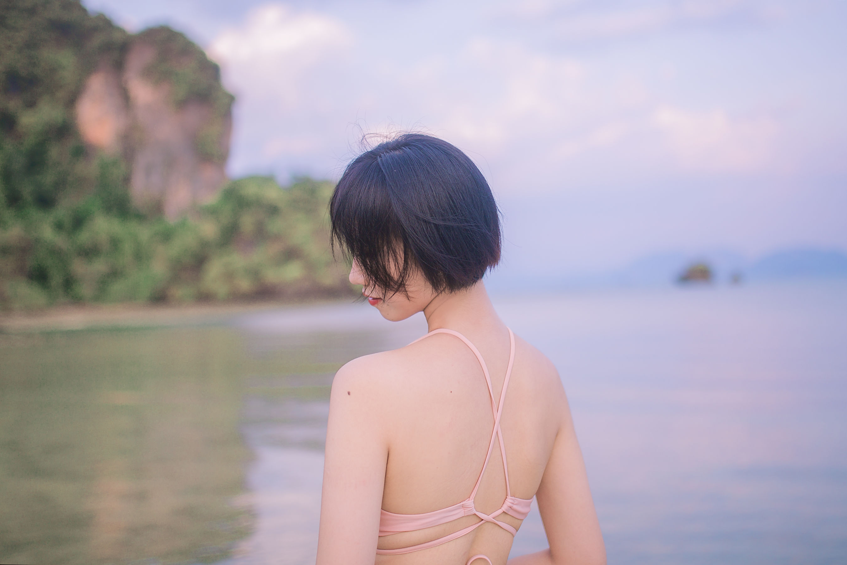 [福利COS] 次元少女念雪ww - 粉色泳衣第6张