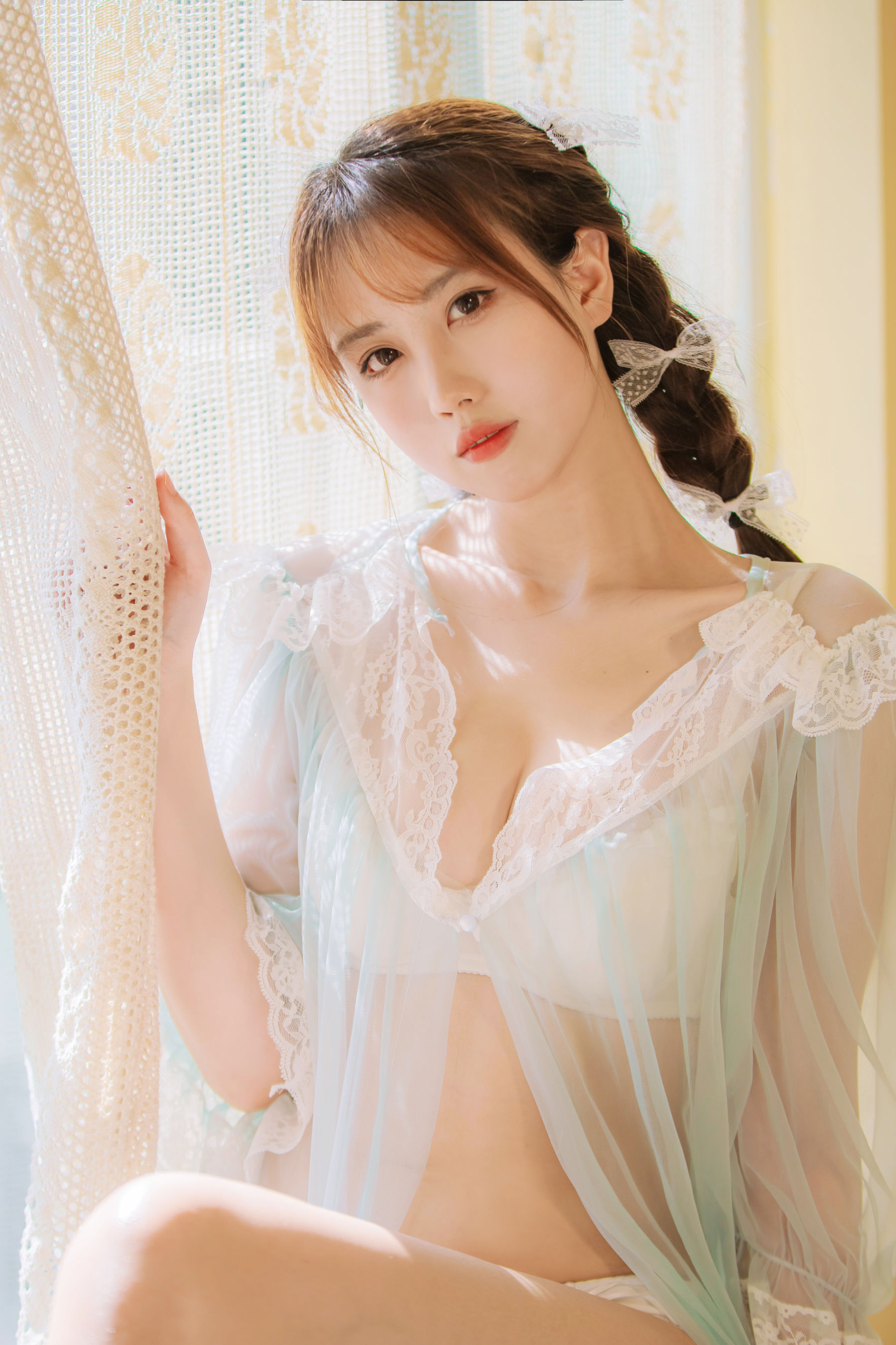 [福利COS] 次元少女念雪ww - 蓝纱衣第3张