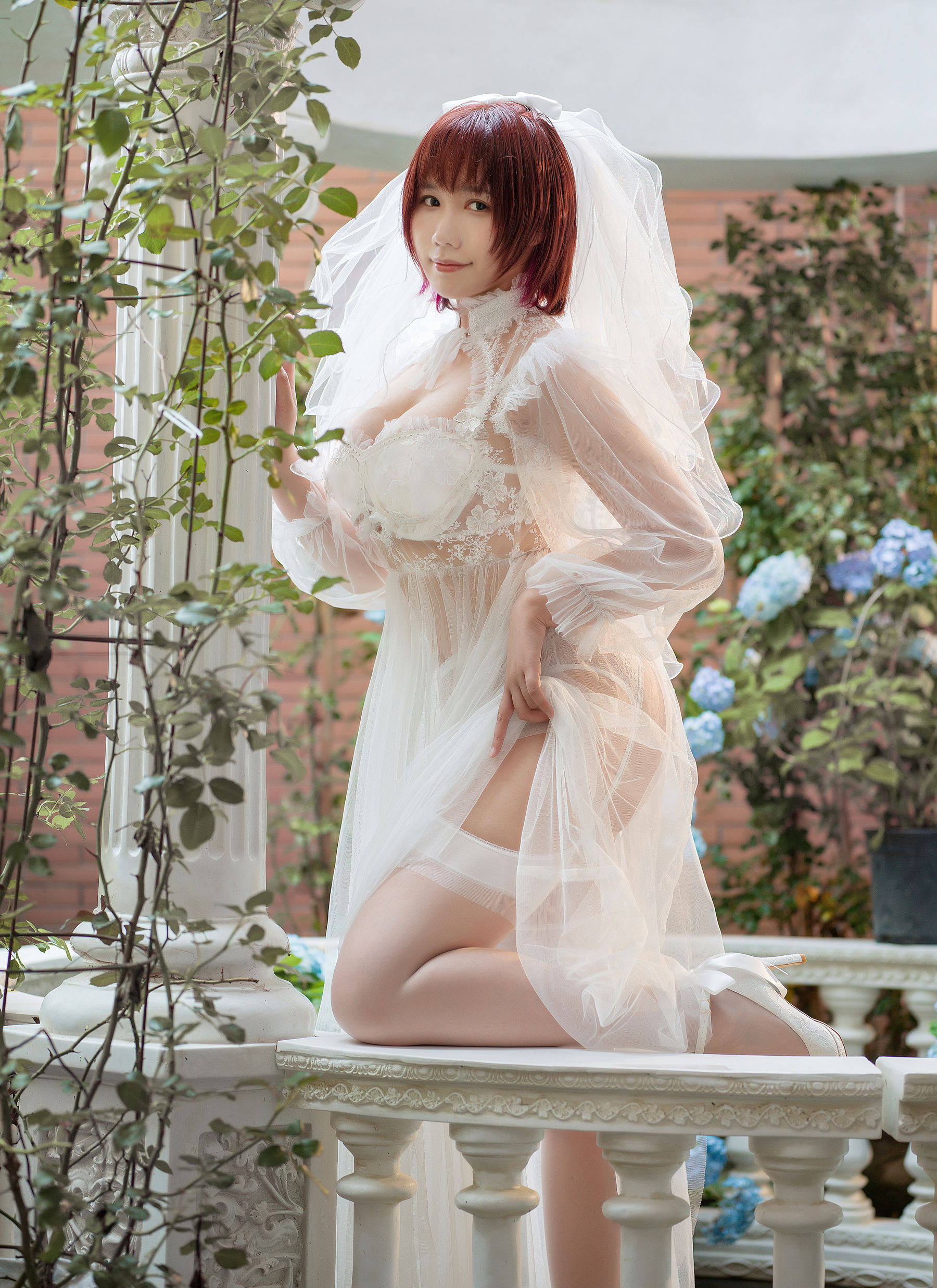 [福利COS] 麻花麻花酱 - 黑白婚纱第6张