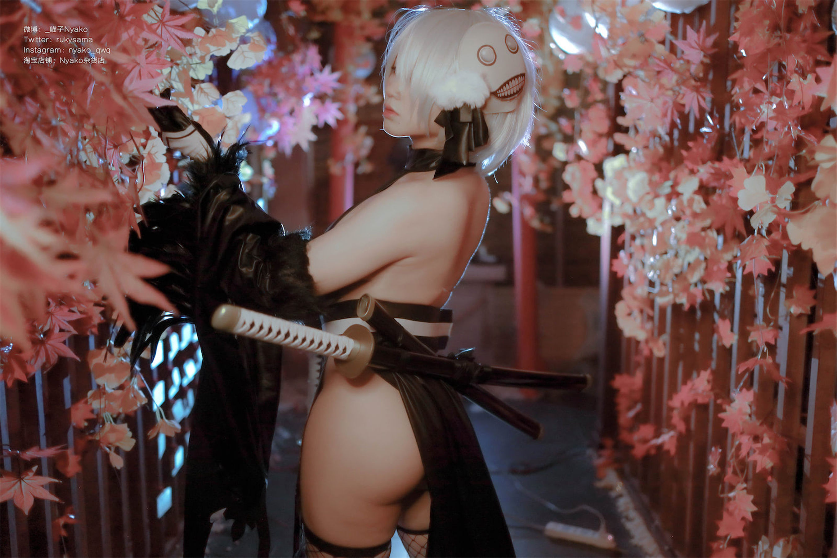 [福利COS] 萌妹子Nyako喵子 - 2B同人旗袍第13张