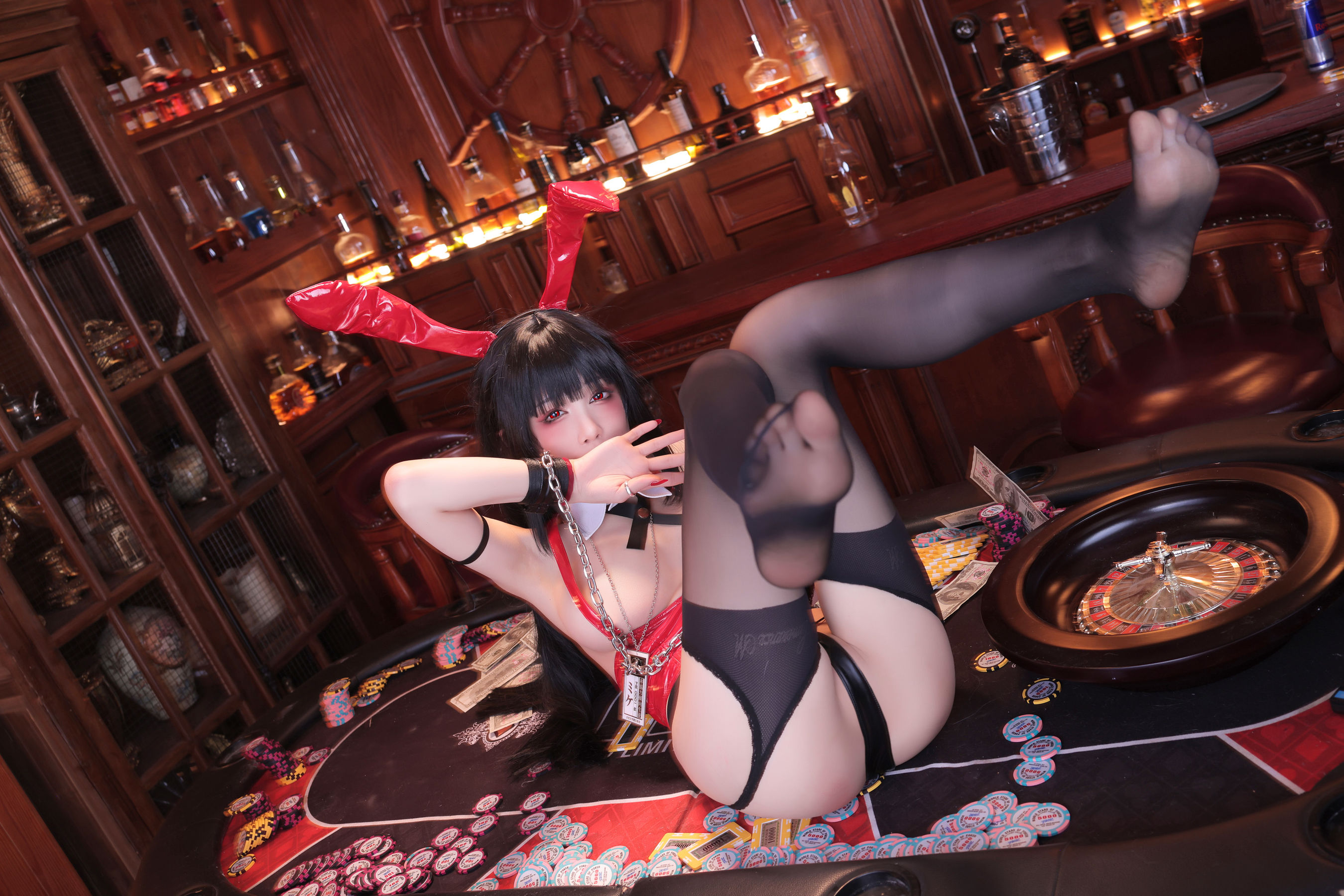 [福利COS] 动漫博主水淼aqua - 蛇喰梦子同人兔女郎第9张