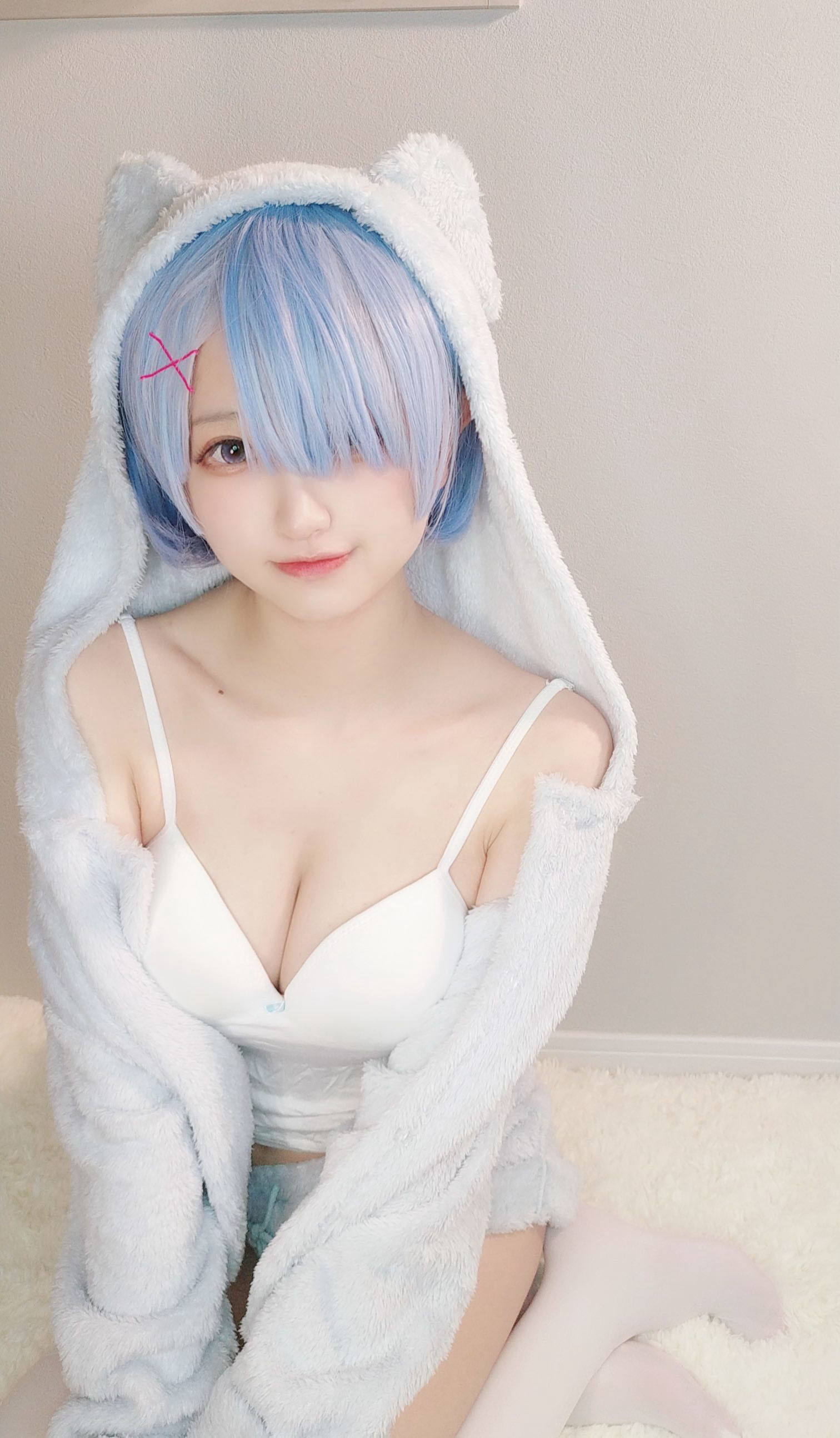 [福利COS] 千阳(ちよ) - 雷姆睡衣第6张