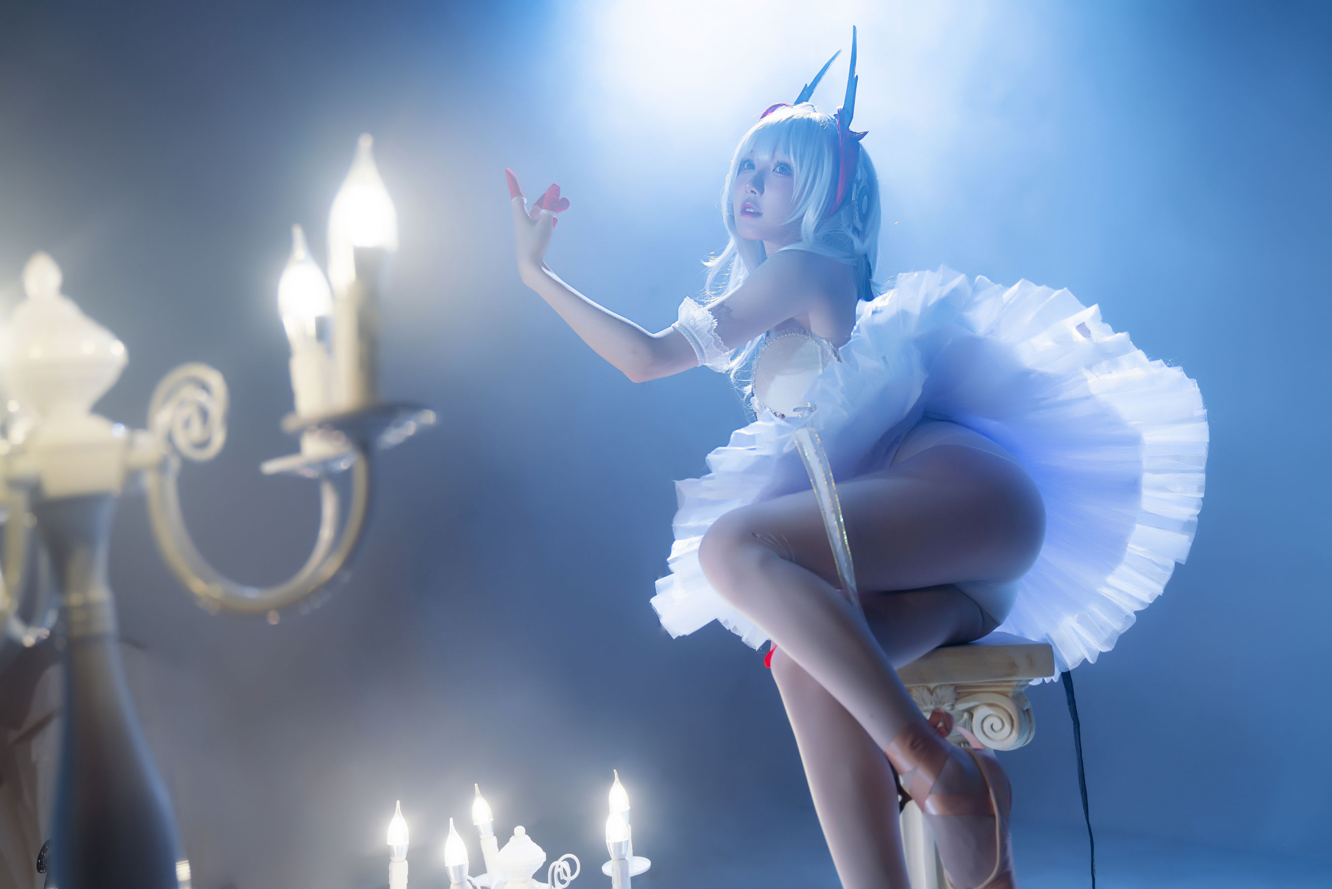 [福利COS] 动漫博主阿包也是兔娘 - 明日方舟 芭蕾第5张