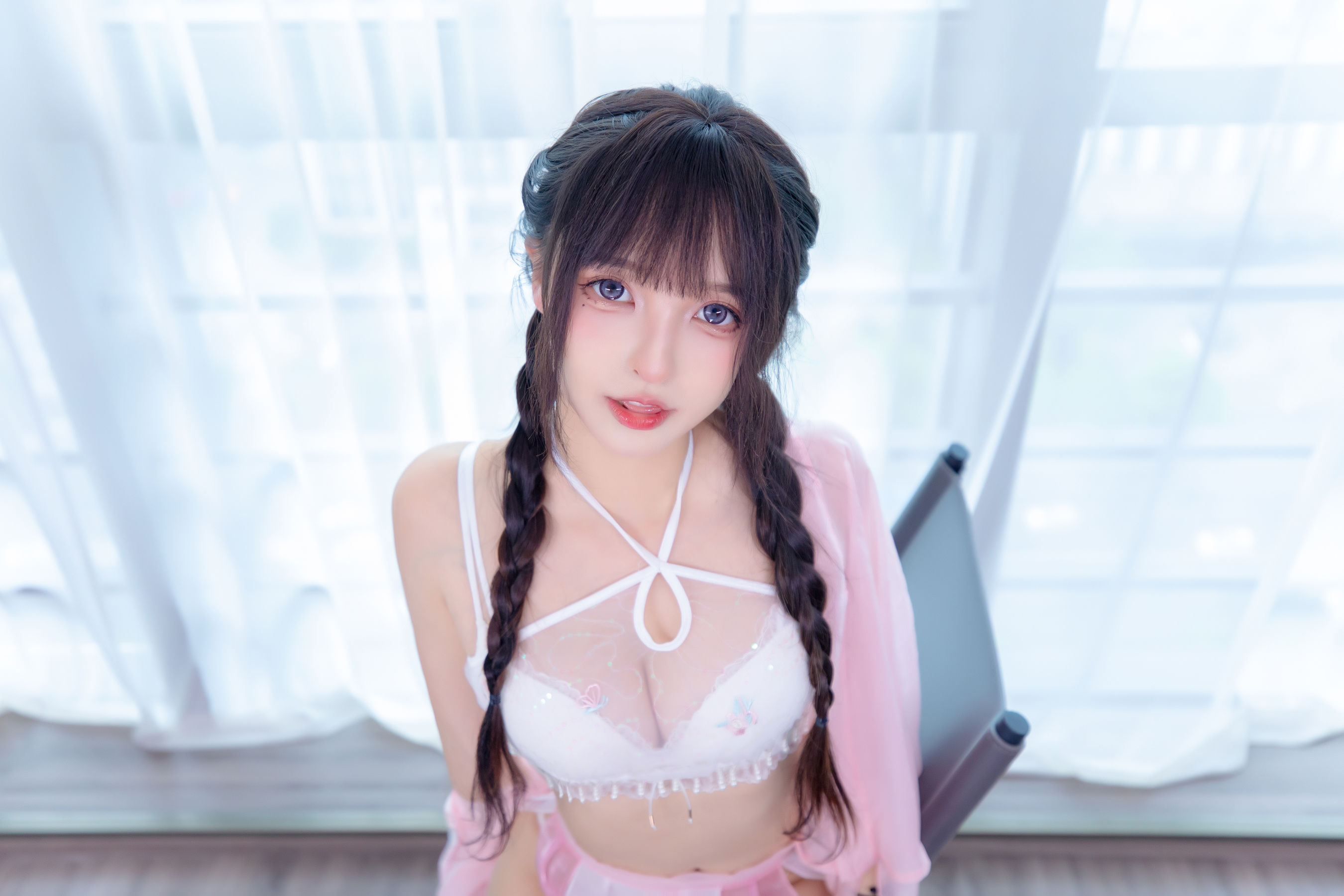 [福利COS] 萝莉神楽板真冬 之桃花潭水第7张