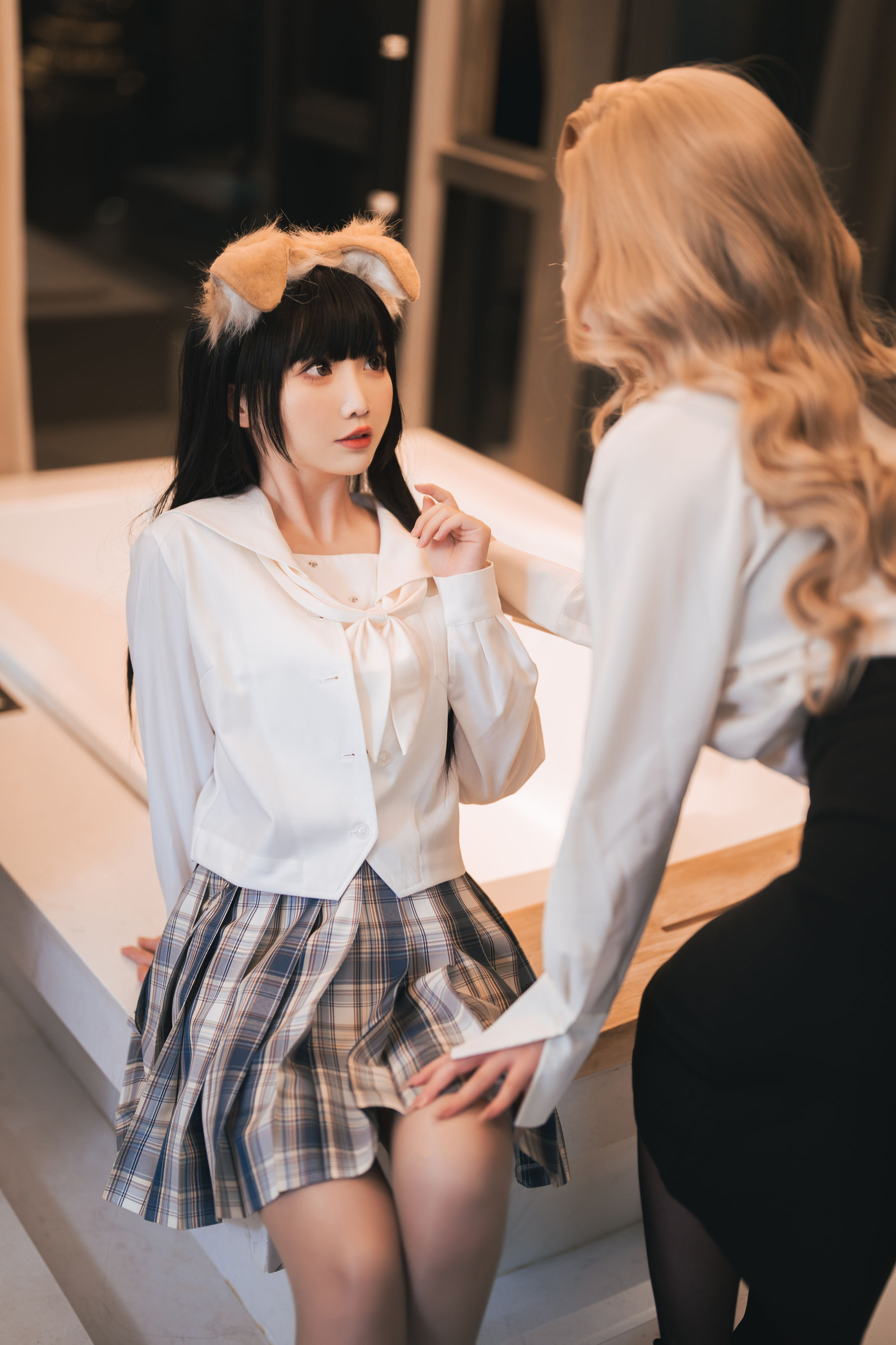 [福利COS] COS福利rioko凉凉子&amp;amp;面饼仙儿 - 女上司双人版第7张