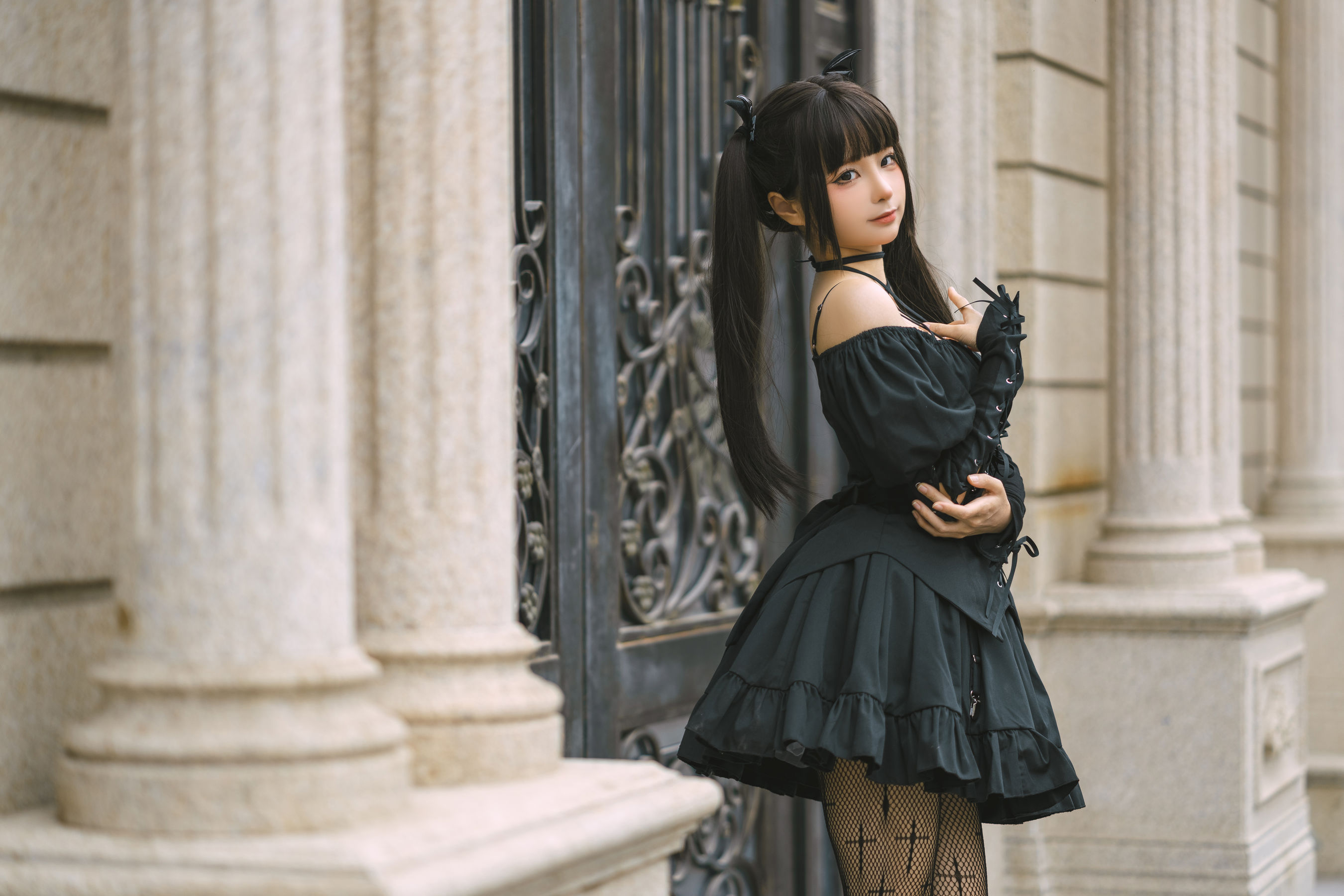 [福利COS] 动漫博主蠢沫沫 - 双马尾小恶魔第4张