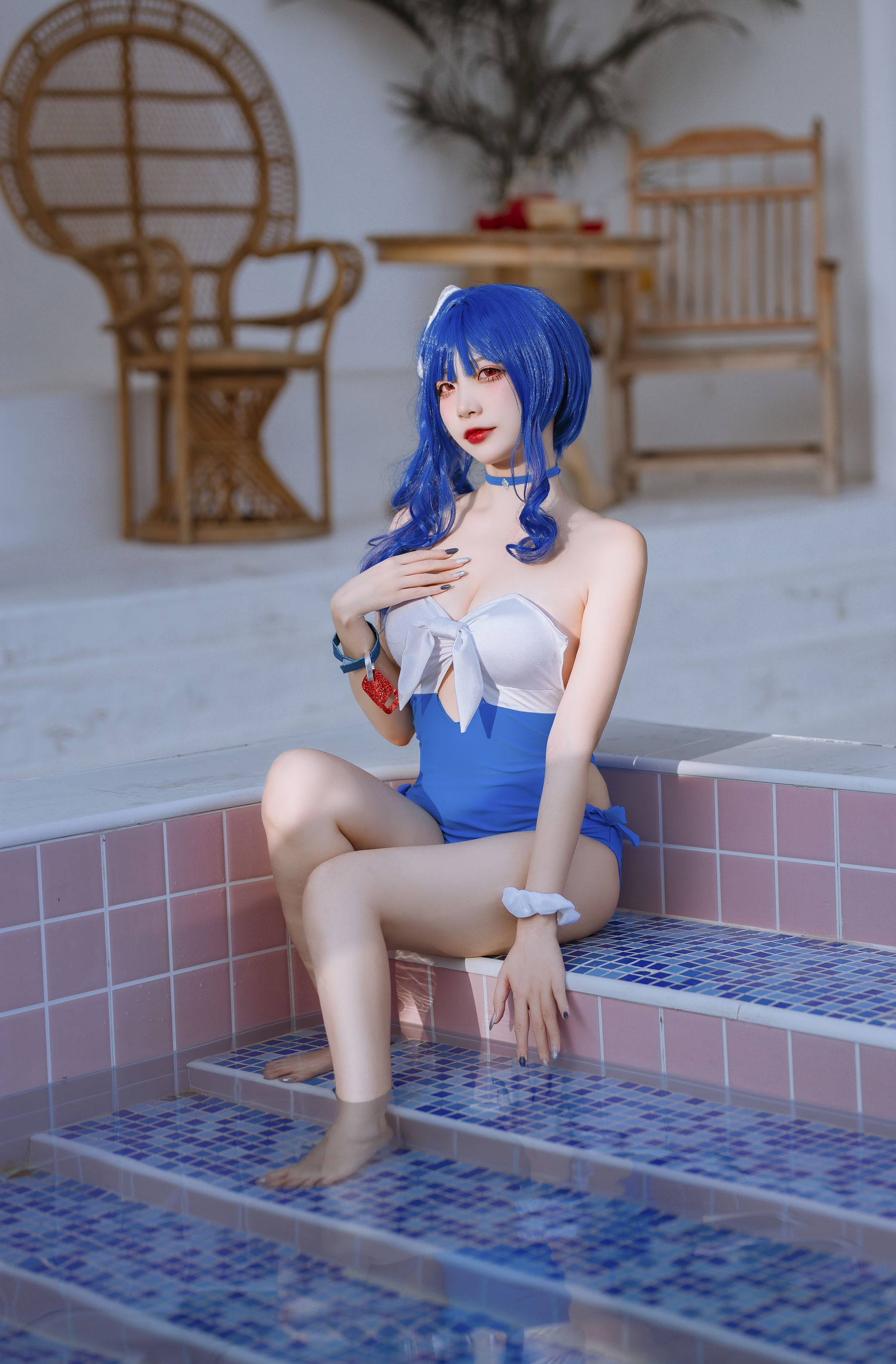 [福利COS] 人气Coser二佐Nisa - 碧蓝 圣路易斯泳装第8张