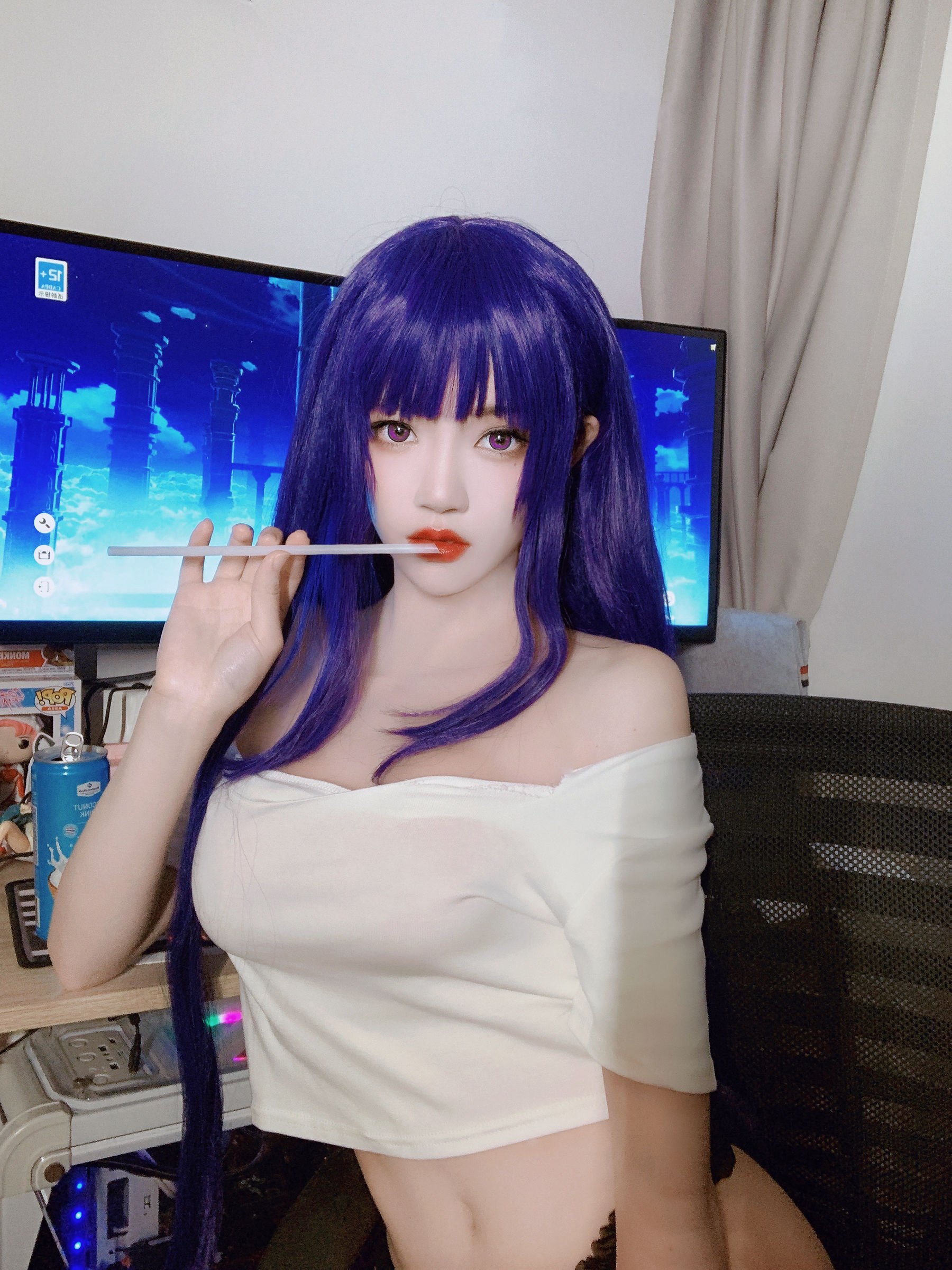 [福利COS] 桜桃喵 - 雷电将军自拍第3张