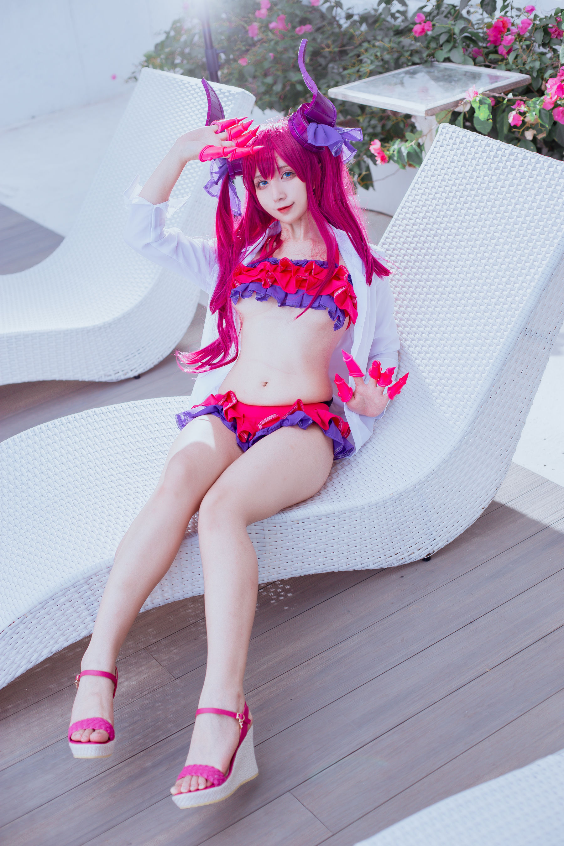 [福利COS] 动漫博主九曲Jean - 龙娘泳装第5张