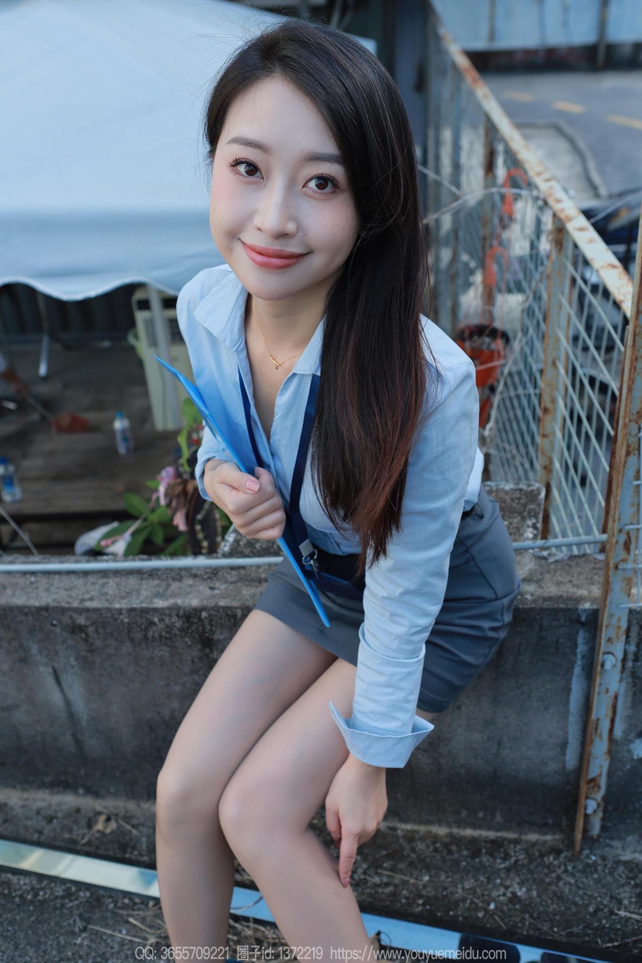 [IESS异思趣向] 2024.10.29 丝享家1884：小婕《蓝衣OL（上）》[58P]第9张