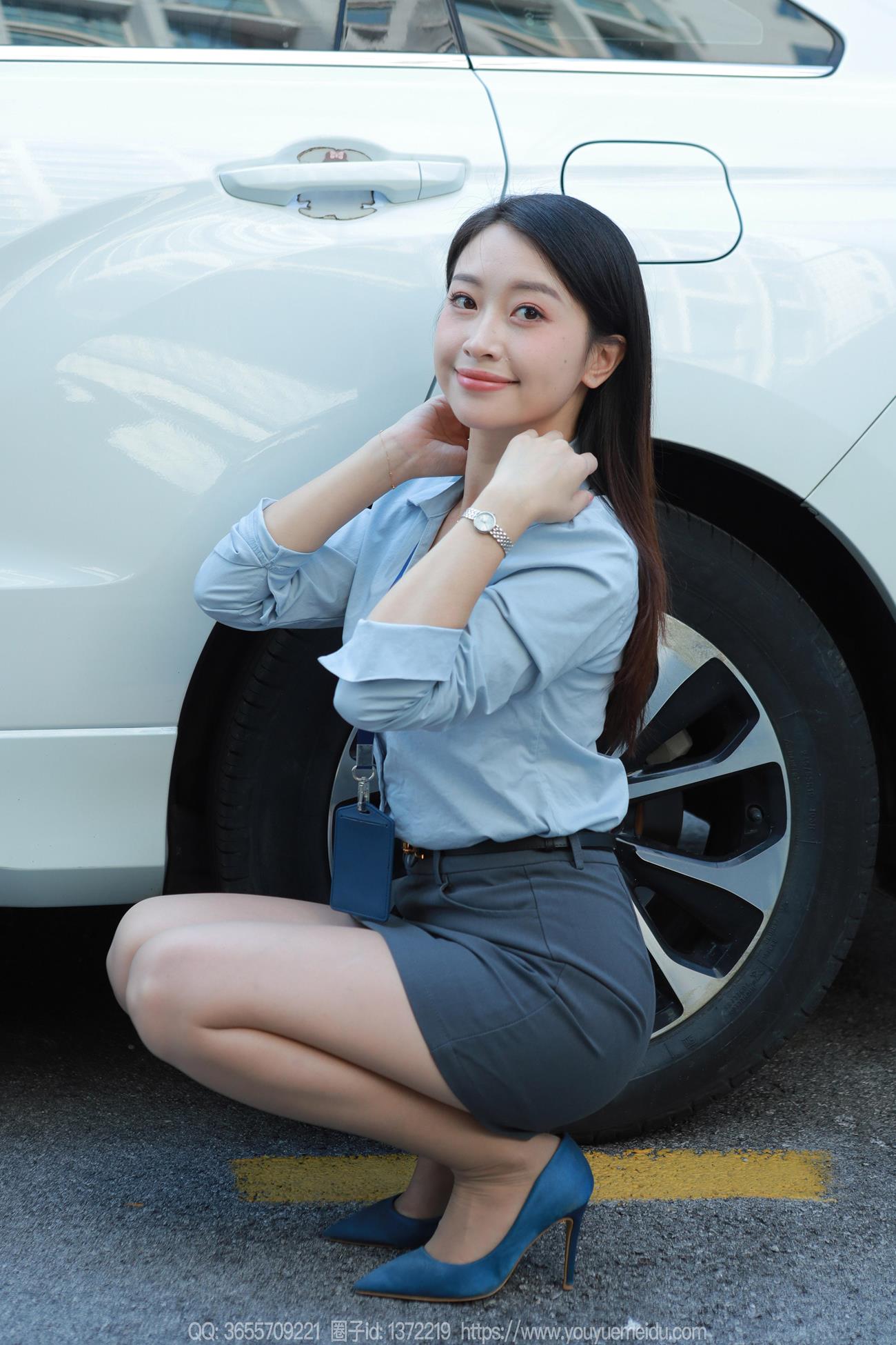 [IESS异思趣向] 2024.11.01 丝享家1887：小婕《蓝色OL（下）》[77P]第9张