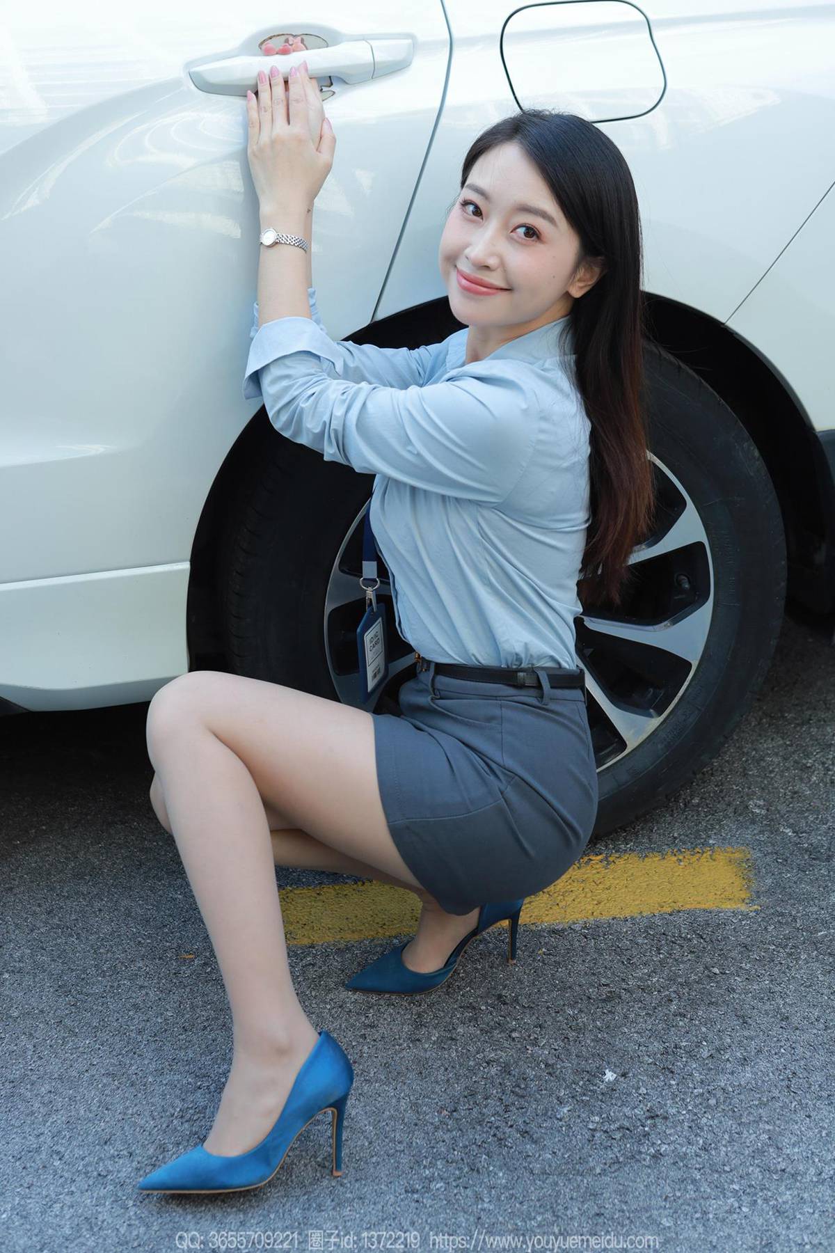 [IESS异思趣向] 2024.11.01 丝享家1887：小婕《蓝色OL（下）》[77P]第10张