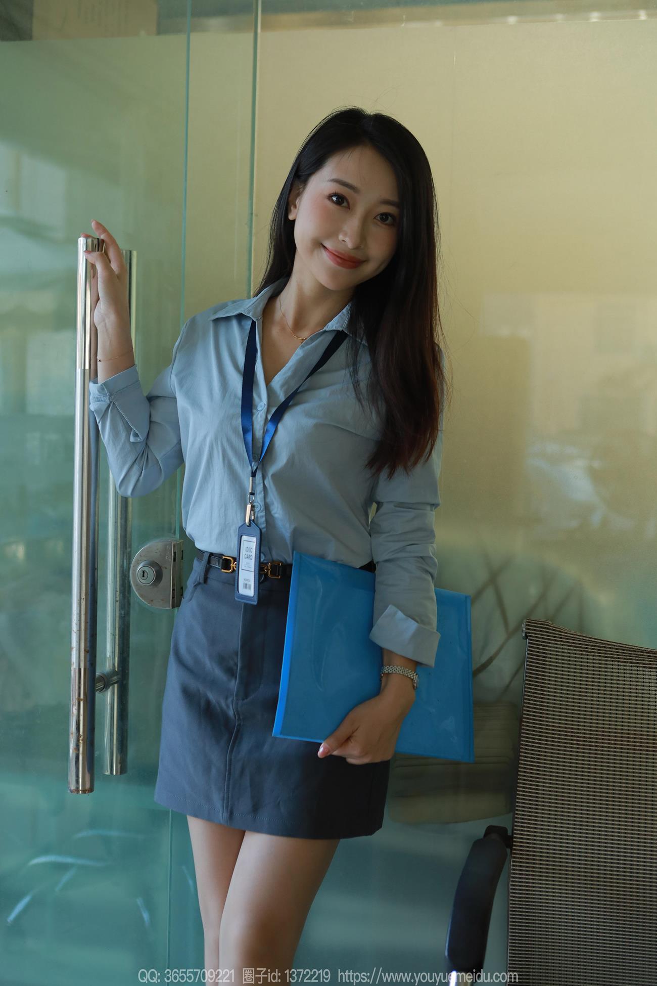 [IESS异思趣向] 2024.11.01 丝享家1887：小婕《蓝色OL（下）》[77P]第10张