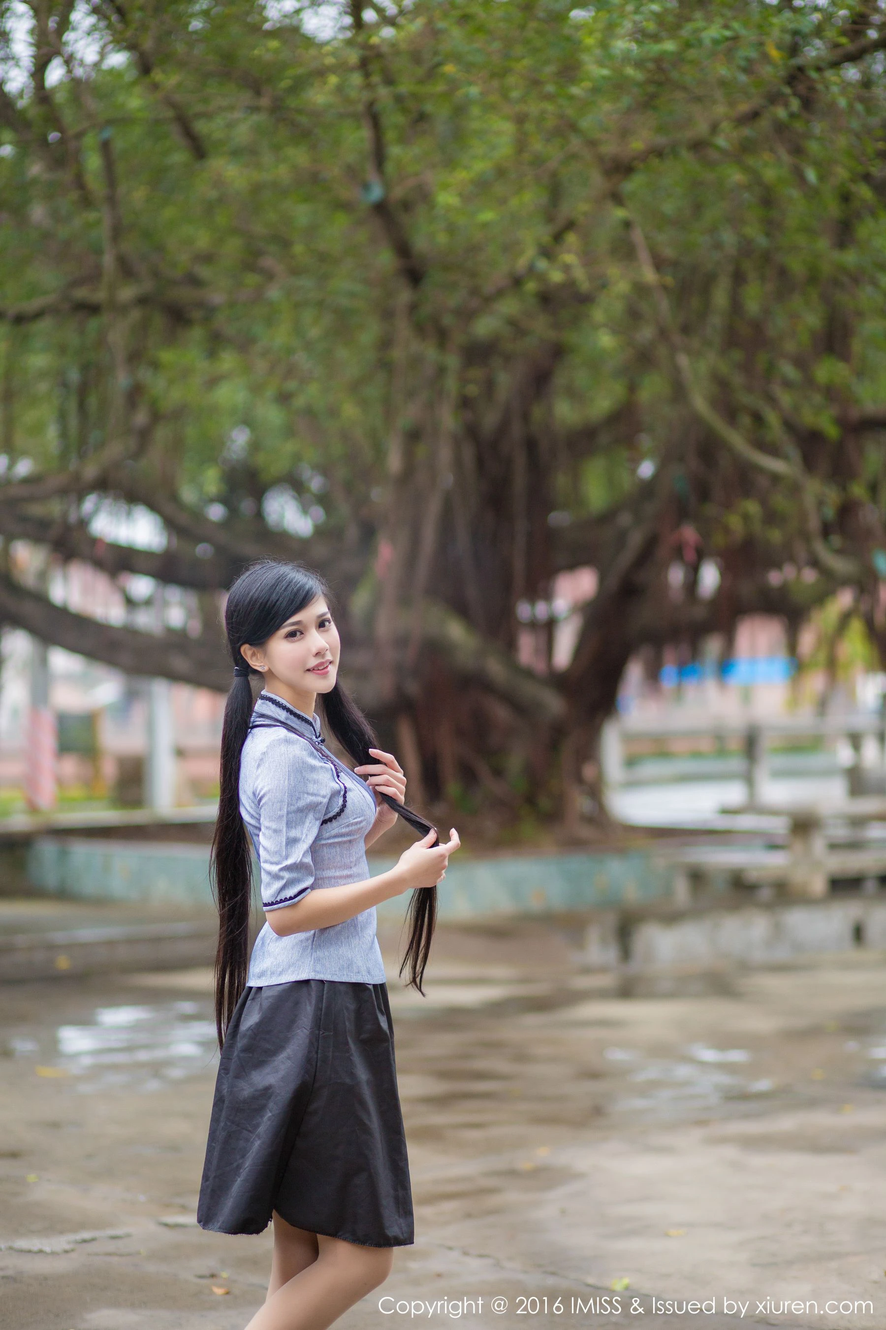 王曼妮、谭小雅《古典旗袍系列》爱蜜社IMiss Vol.070第19张