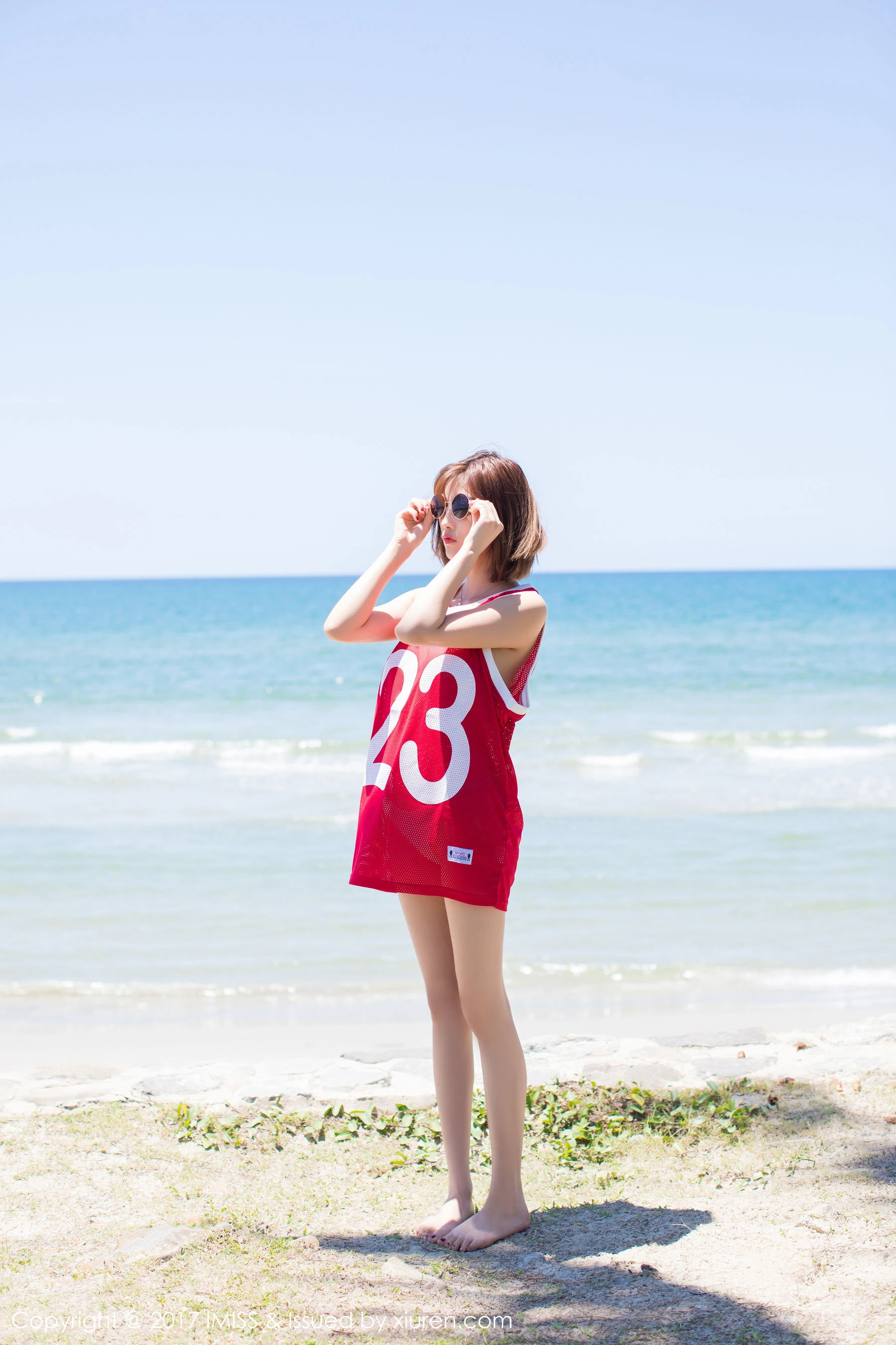  杨晨晨sugar《海边小清新+篮球服》 爱蜜社 VOL.169第2张