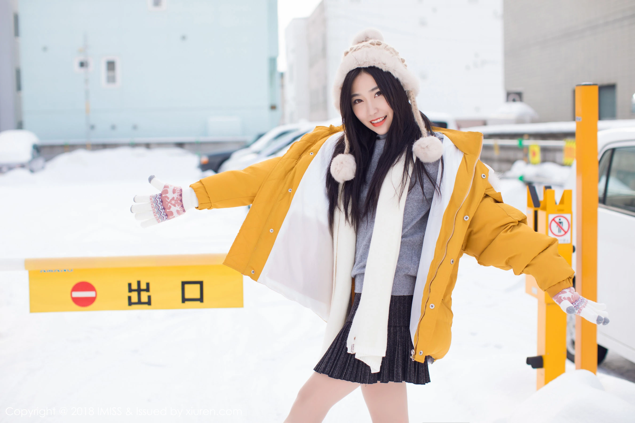 许诺Sabrina《北海道旅拍第三套》 爱蜜社IMiss Vol.254第8张