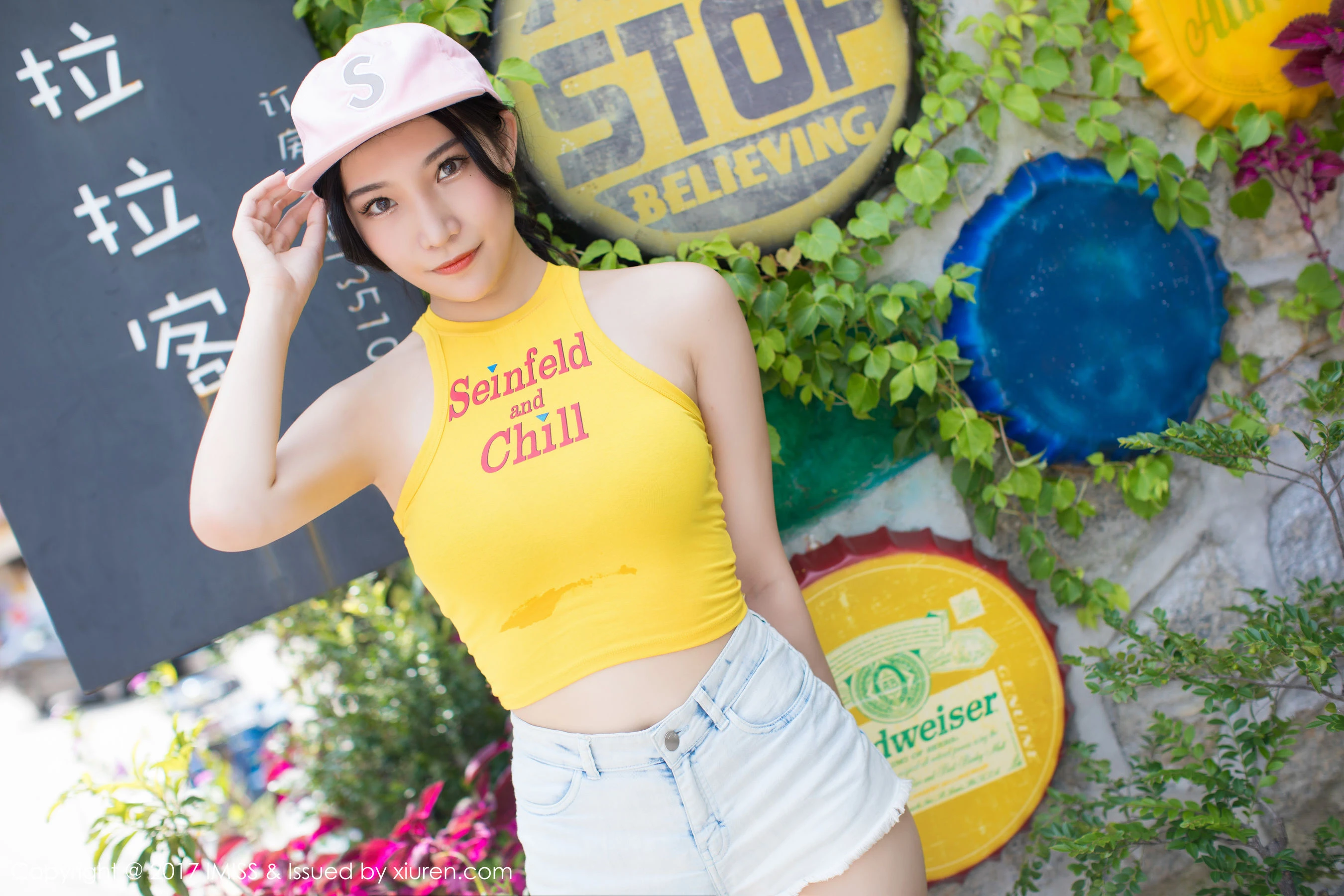 小狐狸Sica《牛仔短裤小清新系列》 爱蜜社 VOL.180第10张