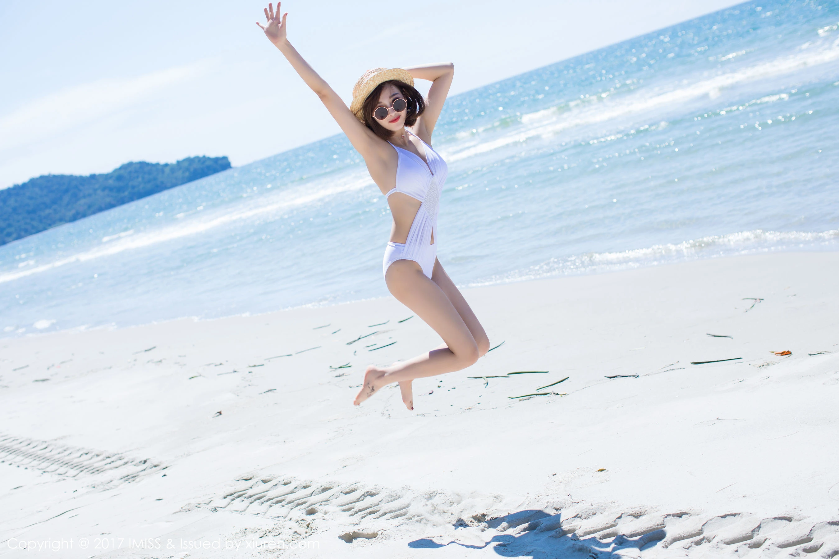  杨晨晨sugar《海边小清新+篮球服》 爱蜜社 VOL.169第9张