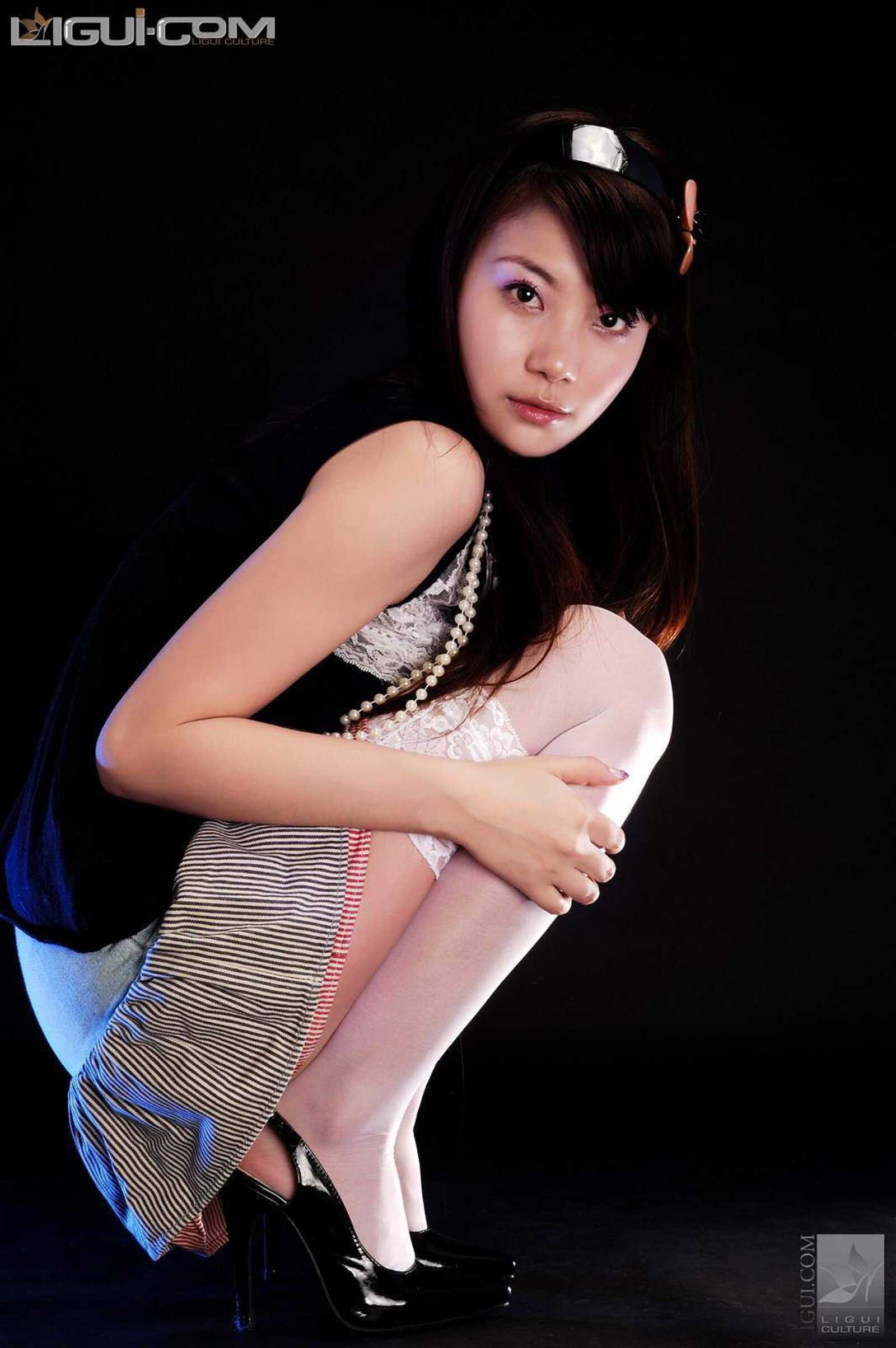 [丽柜LiGui] Model 龙洋《黑白碰撞的北极光》丝足写第9张